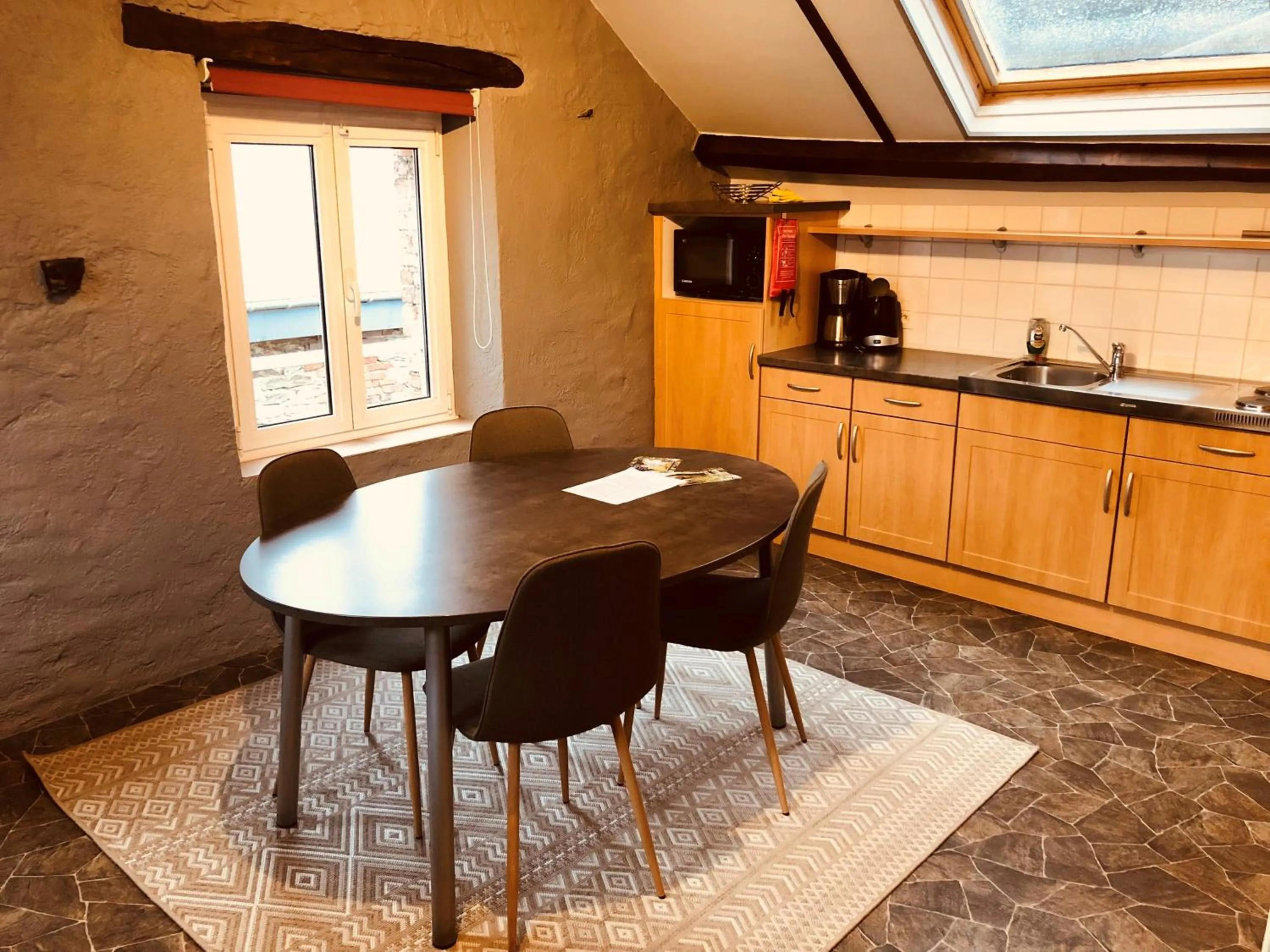 Kitchen or kitchenette in Appart Hotel Au Pied de Vigne