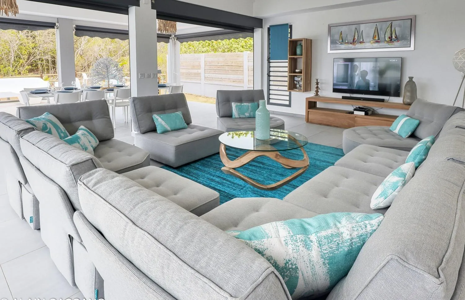Living room in Villa Azurela