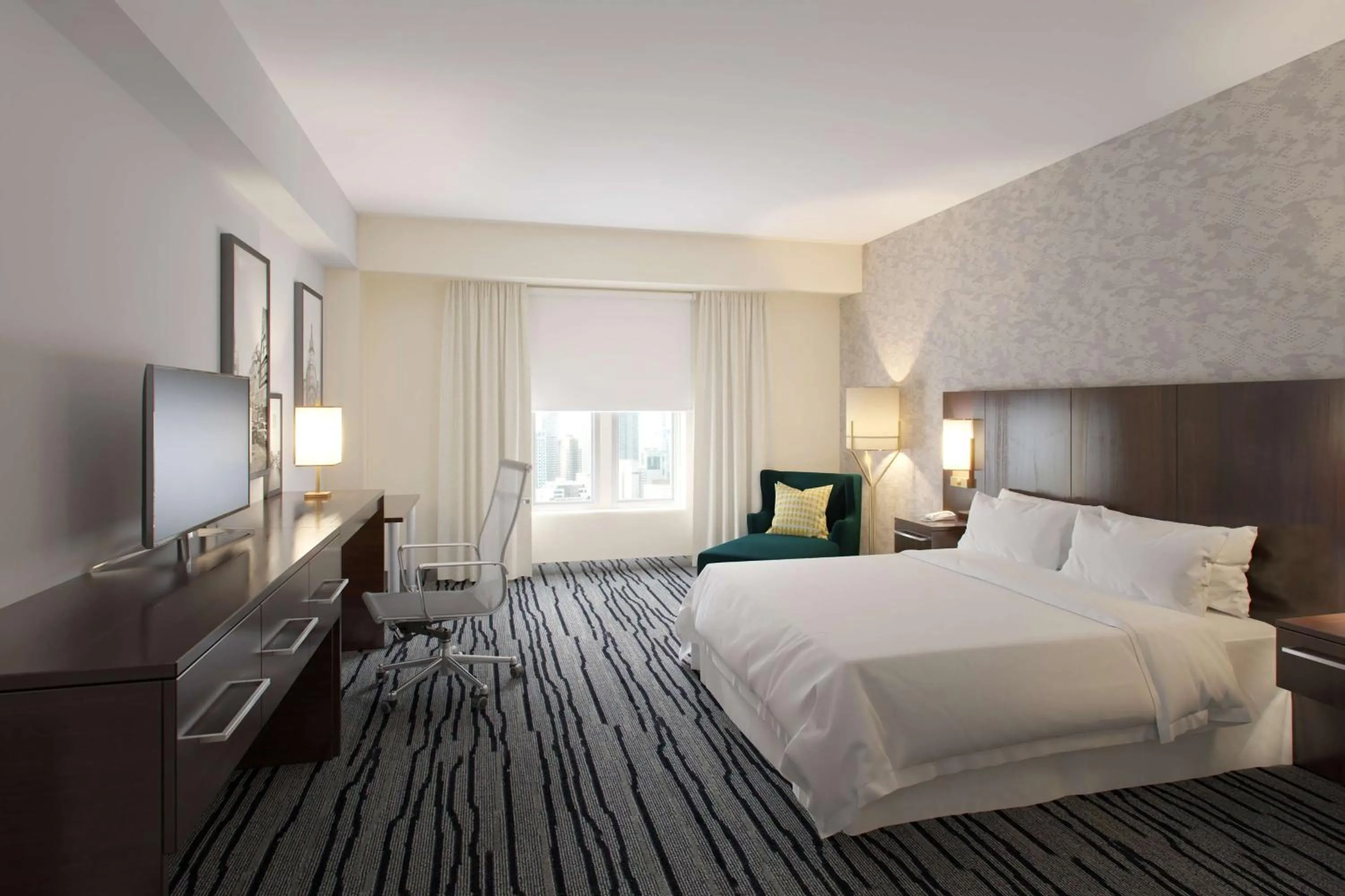 Bedroom, Bed in The Mosey Buffalo Williamsville Tapestry Collection Hilton