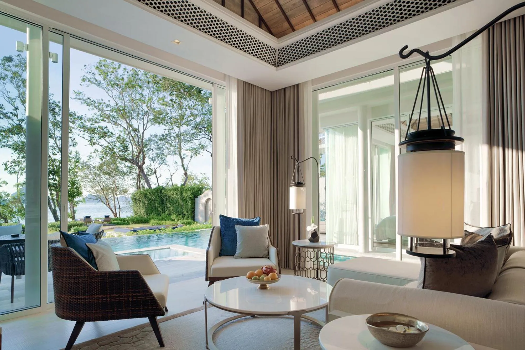 Living room in Banyan Tree Krabi