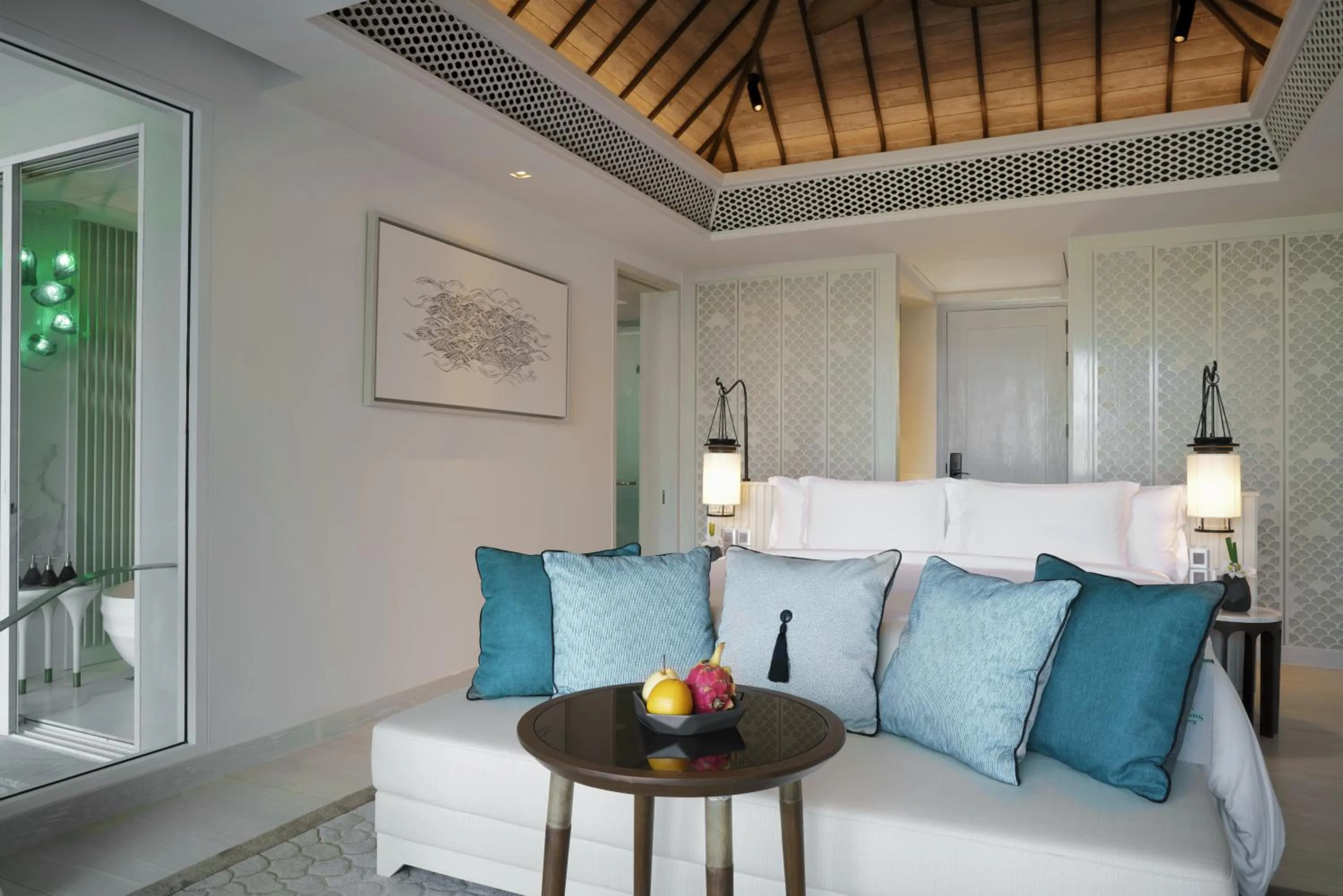 Seating area, Bed in Banyan Tree Krabi