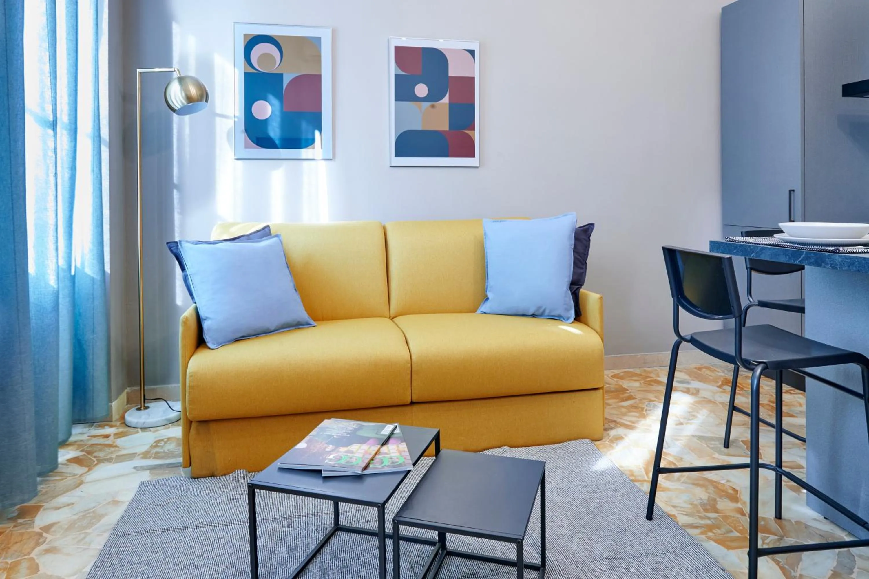 Seating area in RED RIBBON