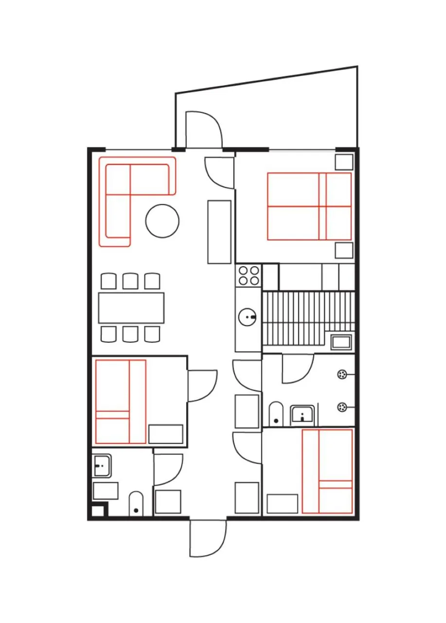 Floor plan in Ski-Inn RukaSuites