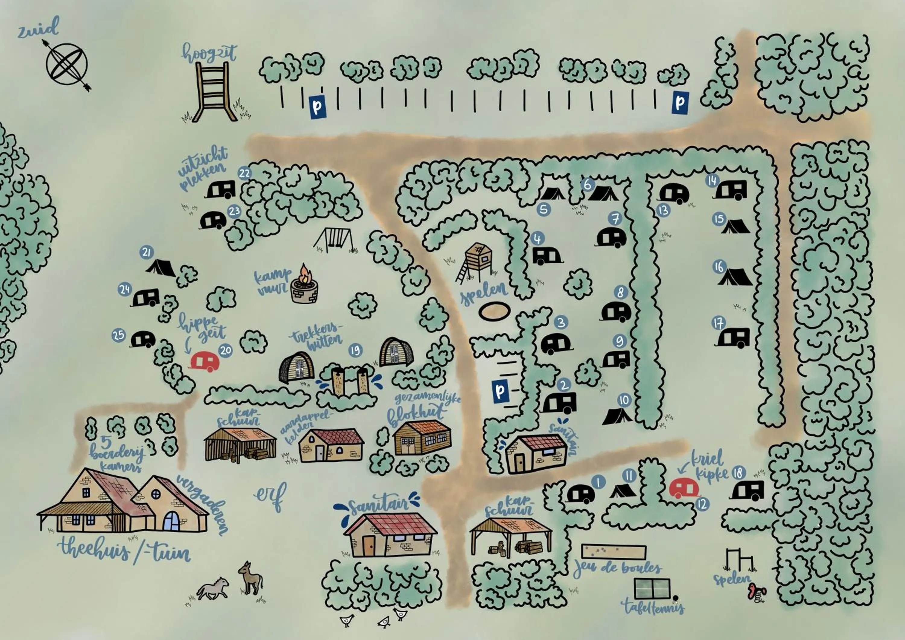 Floor plan in 't Buitenverblijf Erve Punte