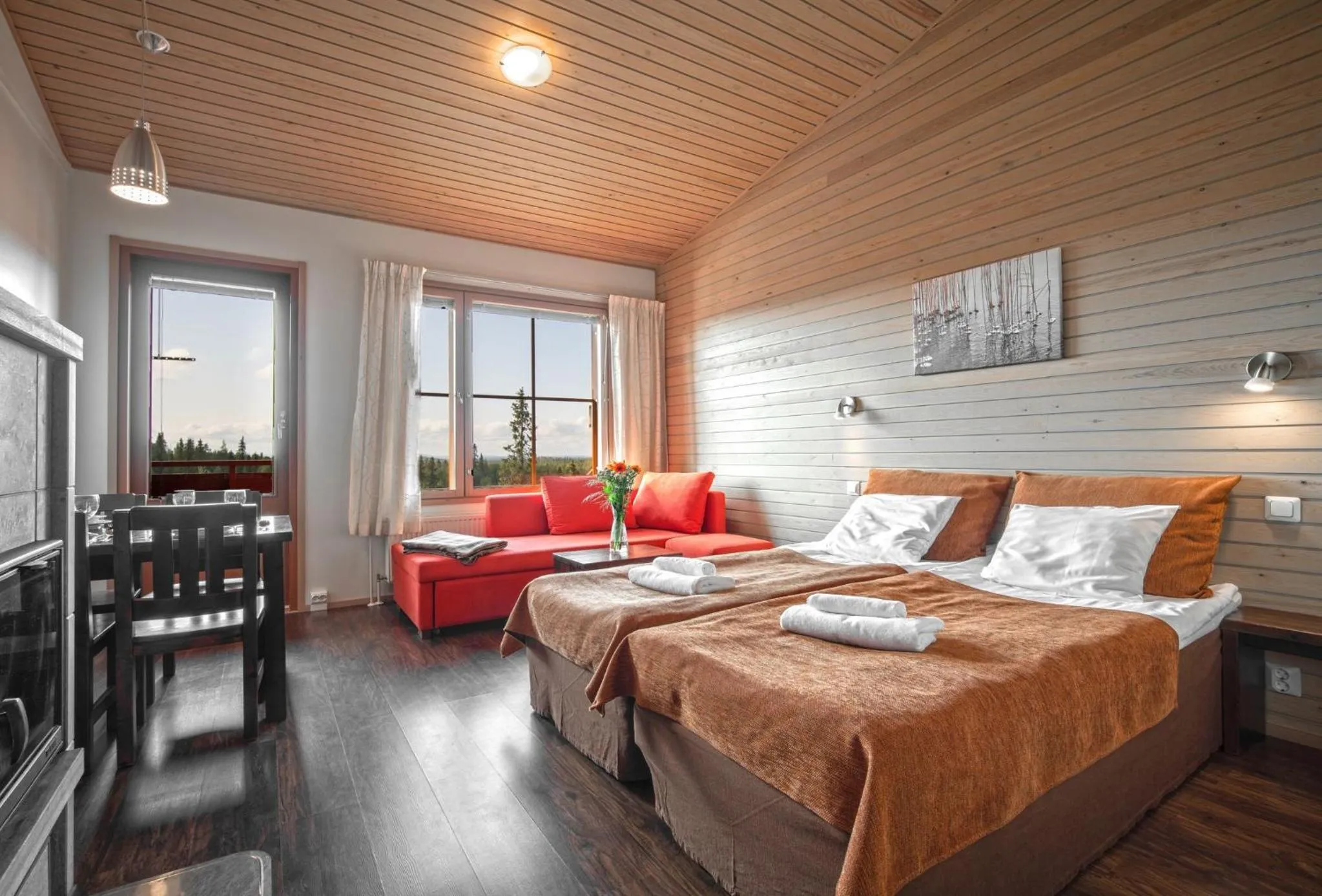 Bed in Ski-Inn AurinkoRinne