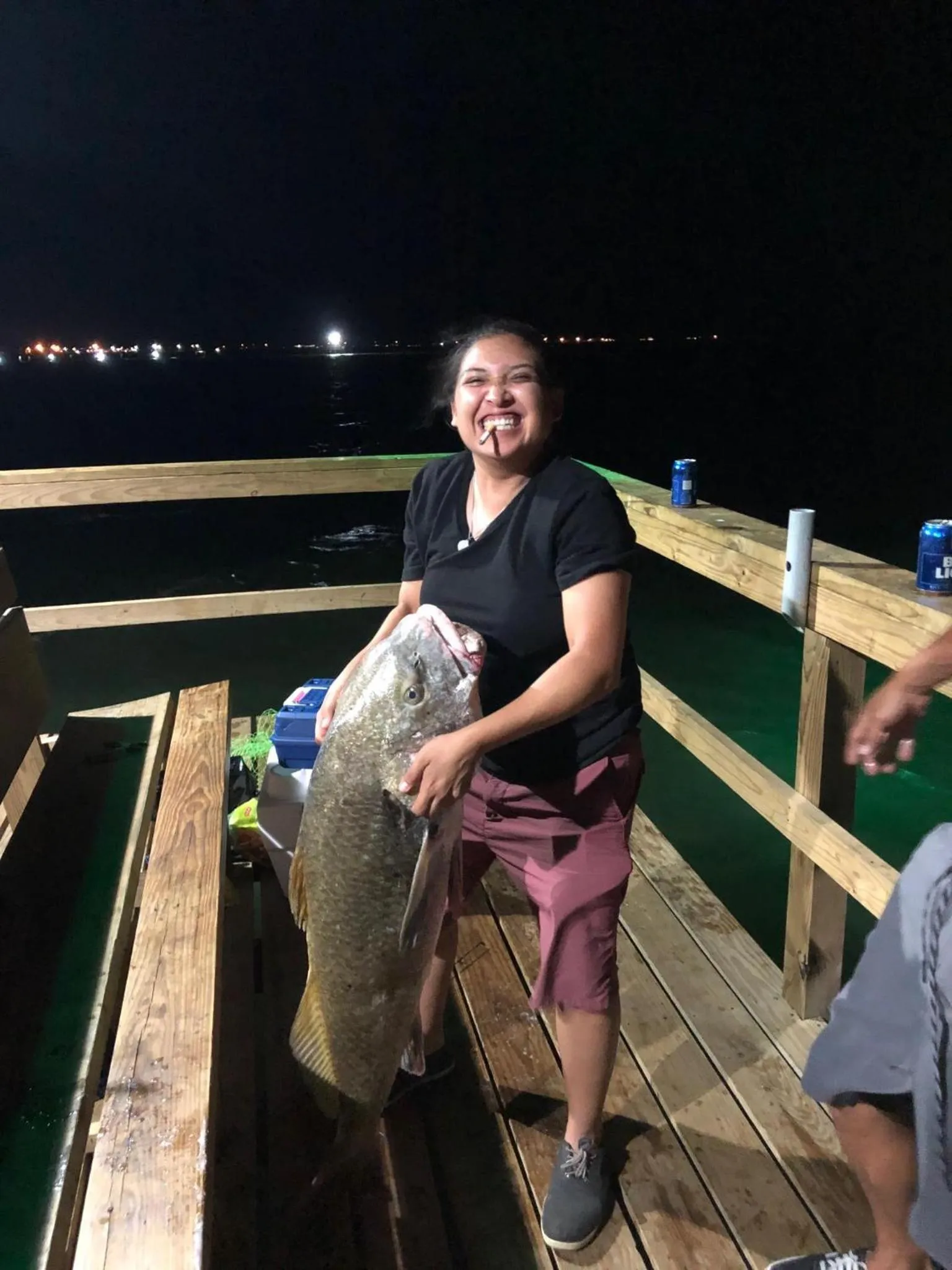 Fishing in Benjamin's Pier at Laguna Reef Resort