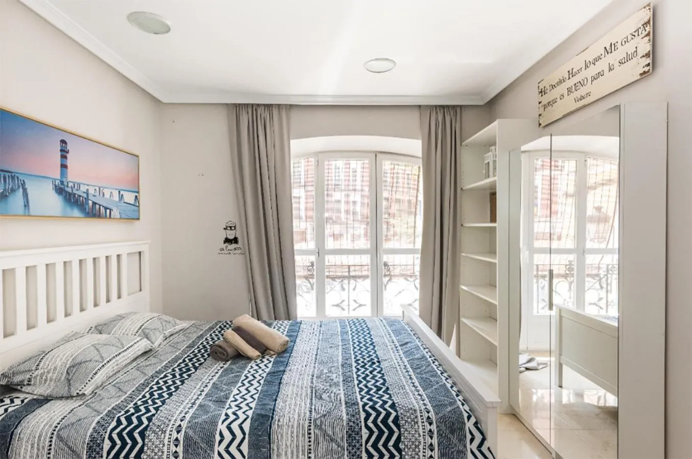 Bedroom, Bed in Boutique Apartments in the Heart of Madrid