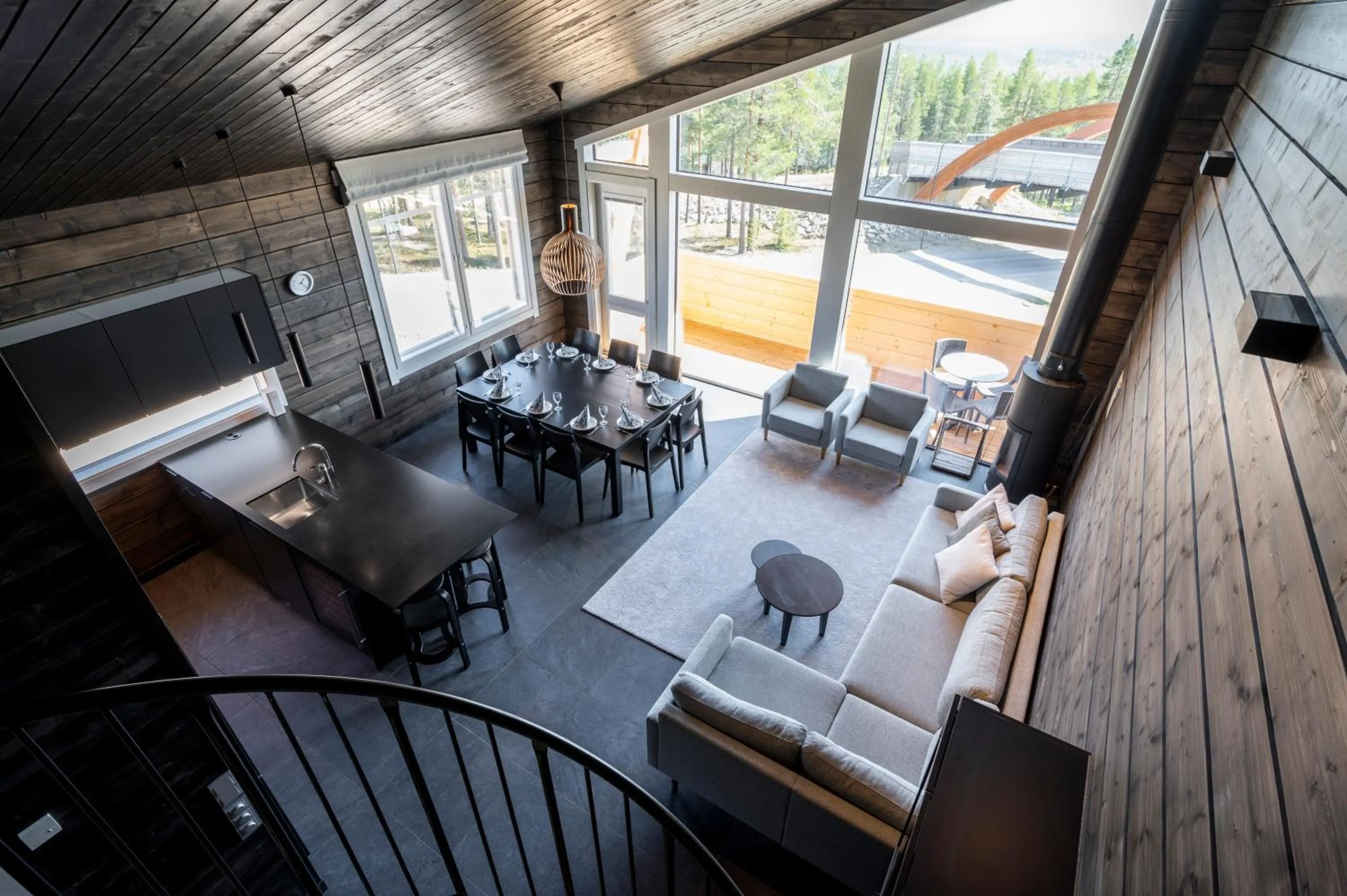 Living room in Ski-Inn PyhäLinna