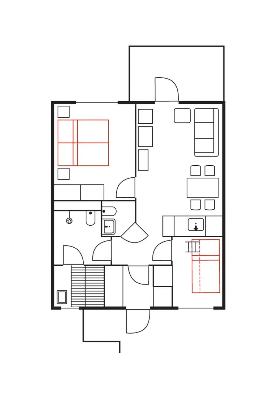 Floor plan in Ski-Inn RukaTonttu