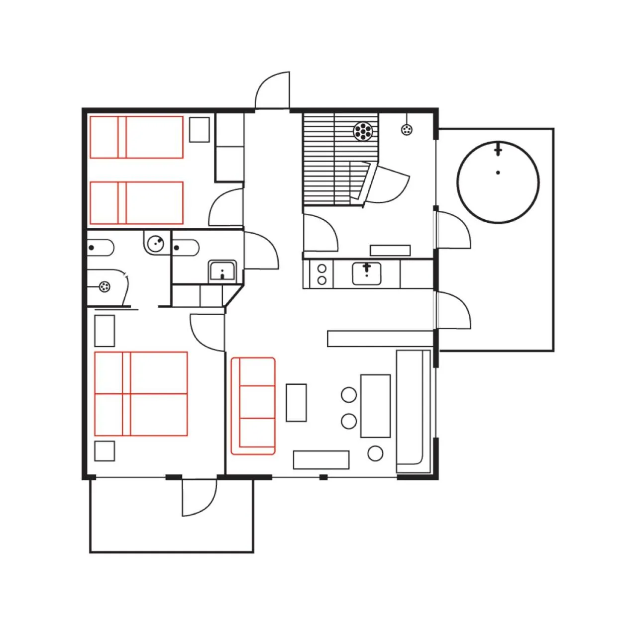 Floor plan in Ski-Inn RukaValley