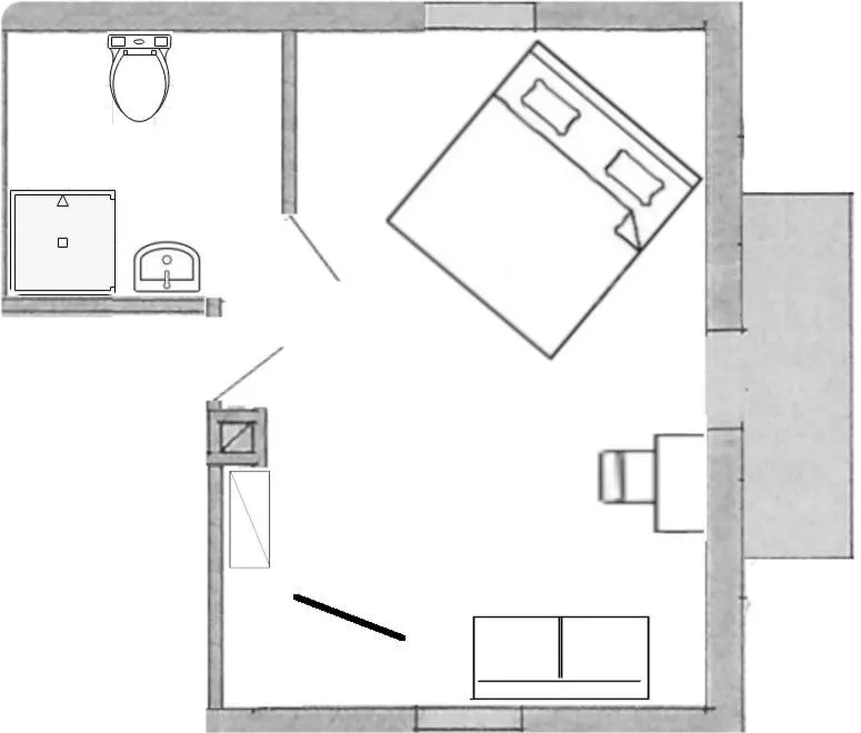 Floor plan in Gästehaus Neu am Passionstheater
