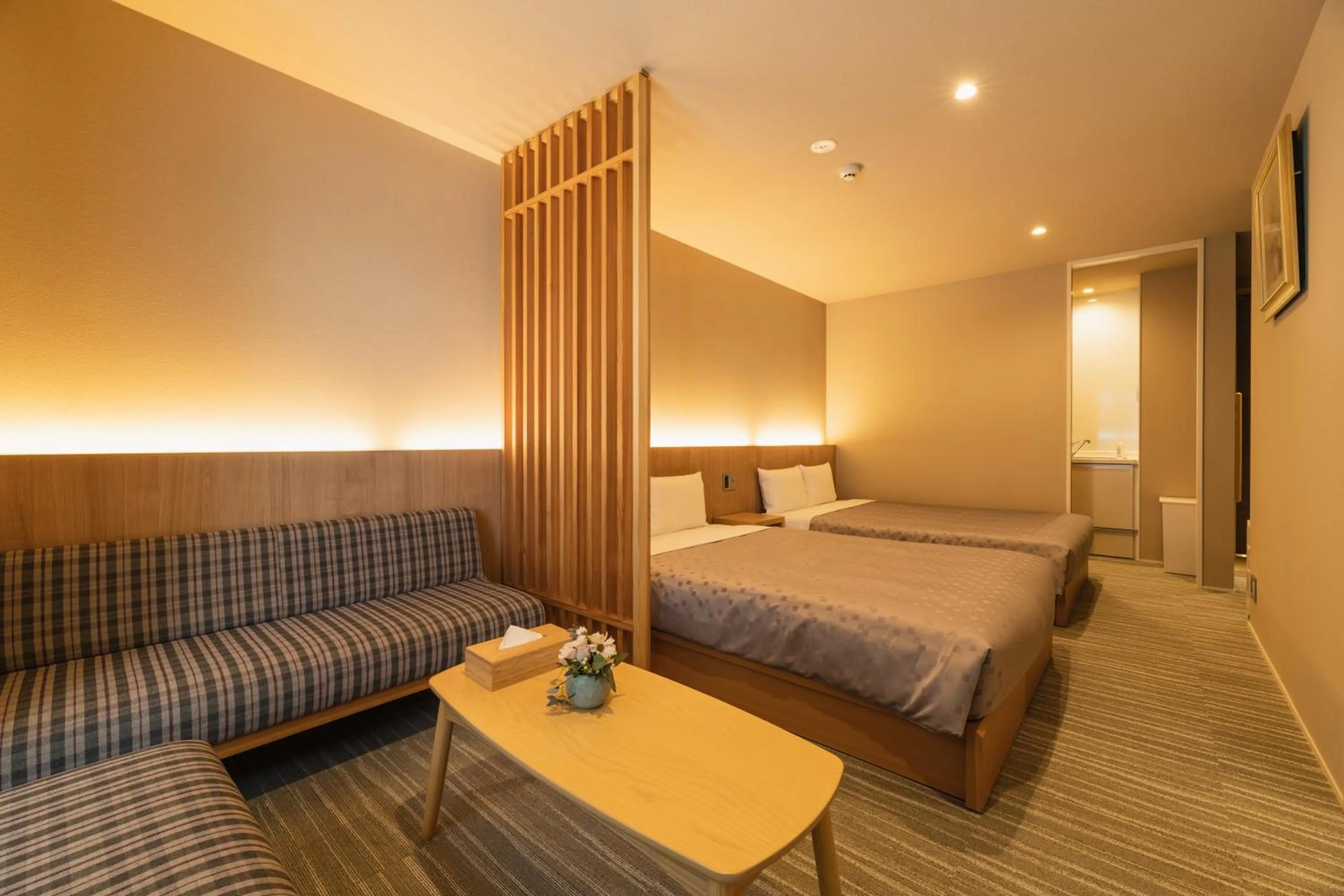 Photo of the whole room, Bed in GRAND BASE Fukuoka Tenjin