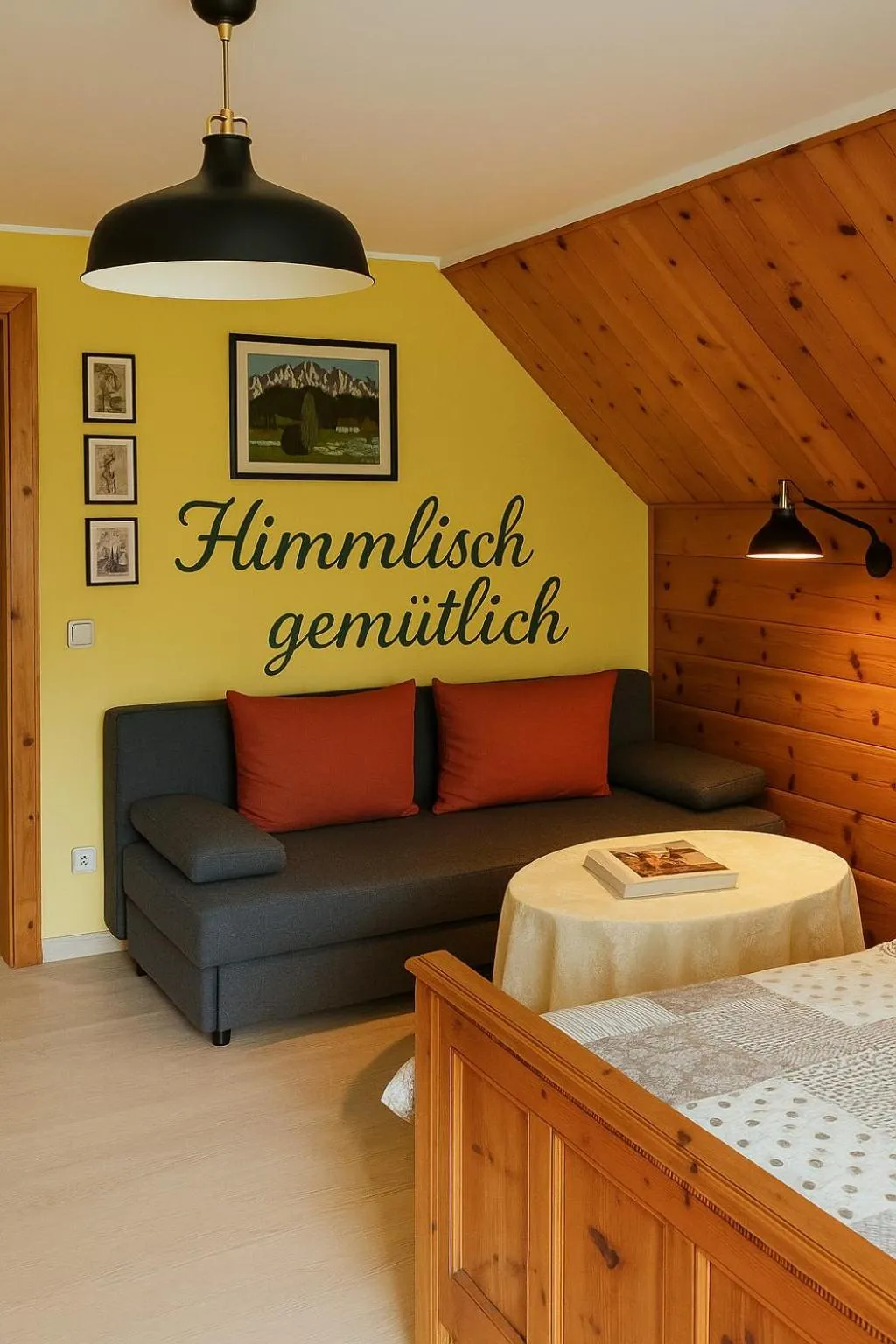 Living room, Bed in Landhaus Gritschacher