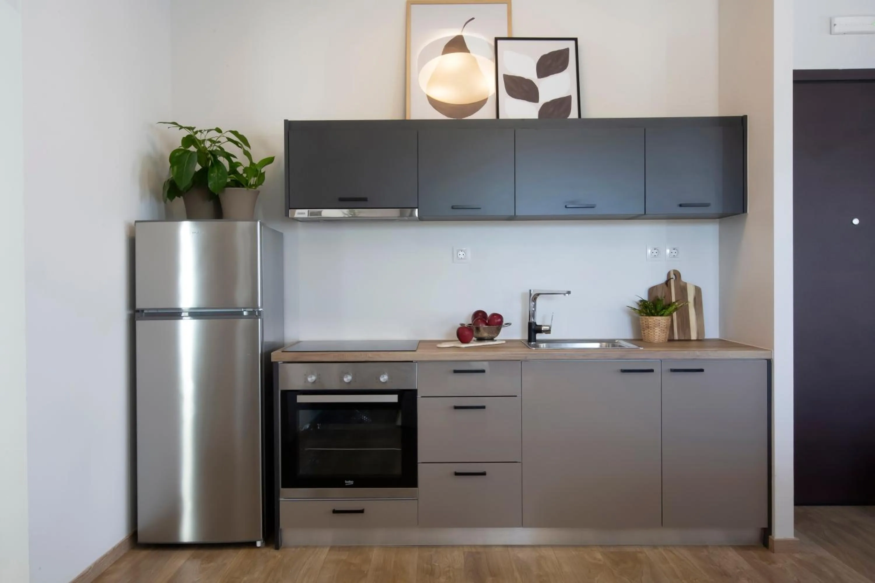 Kitchen or kitchenette in Thisean Modern Suites By Athens Stay