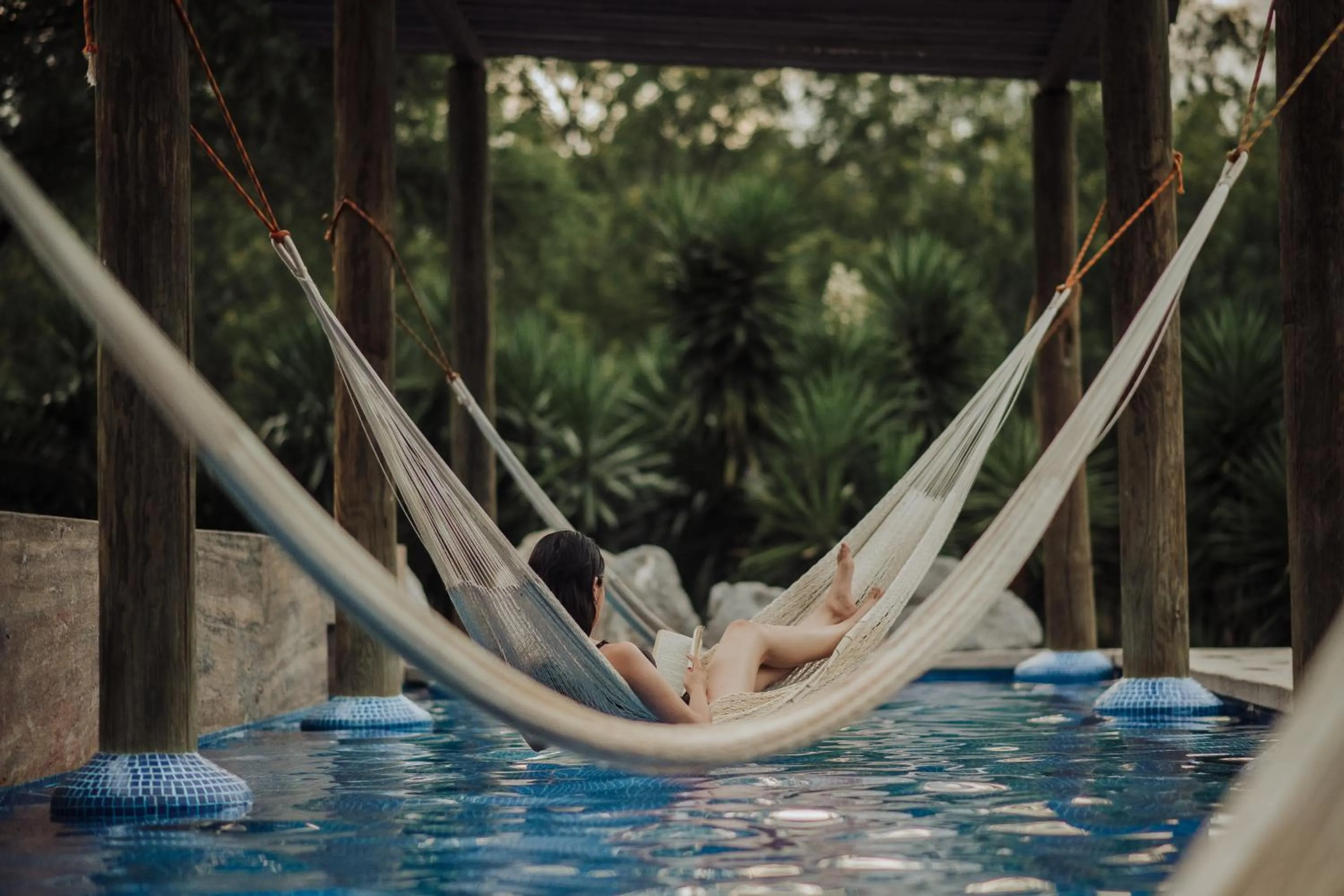 Swimming pool in La Posada en el Potrero Chico