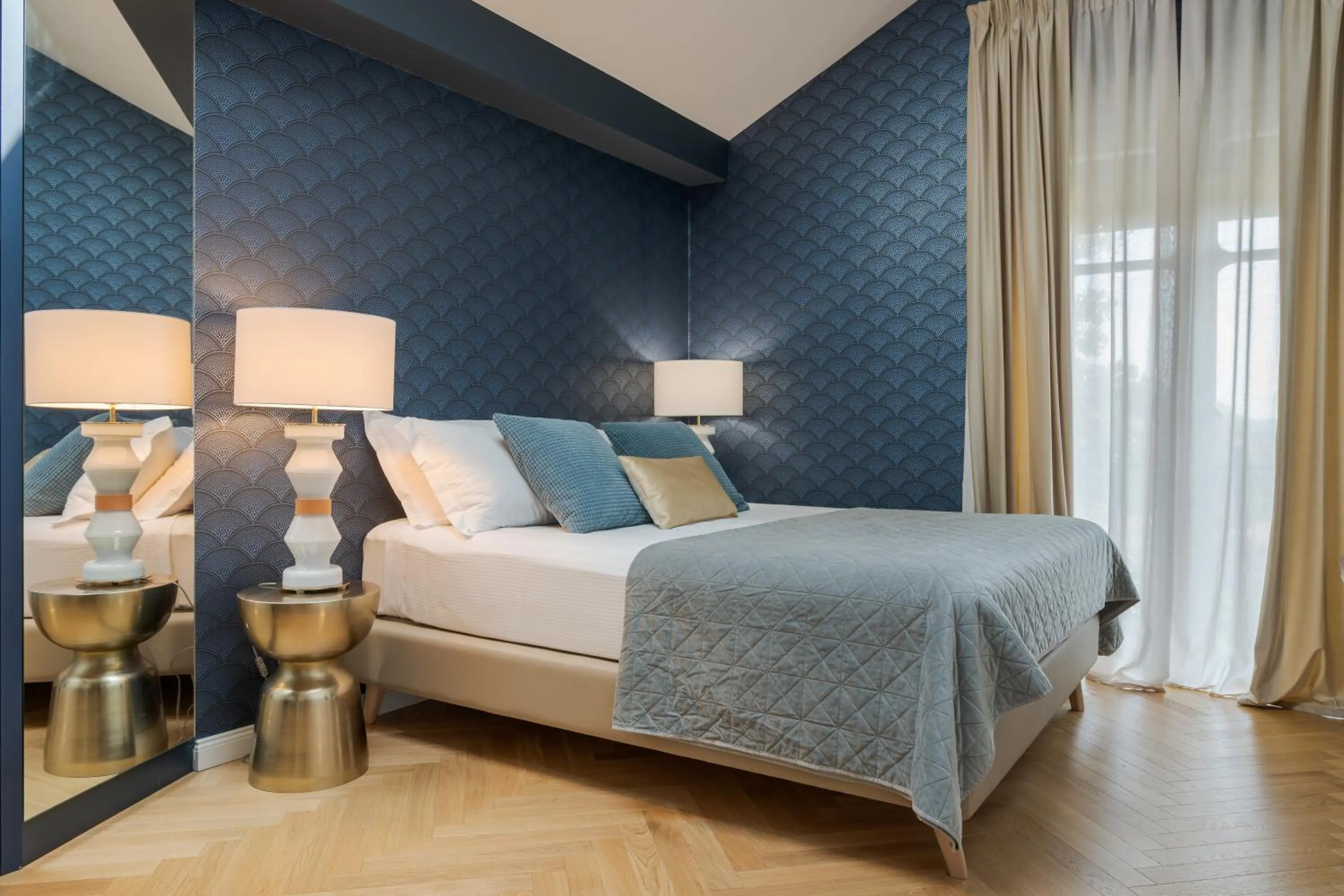 Bedroom, Bed in Villa Sardino