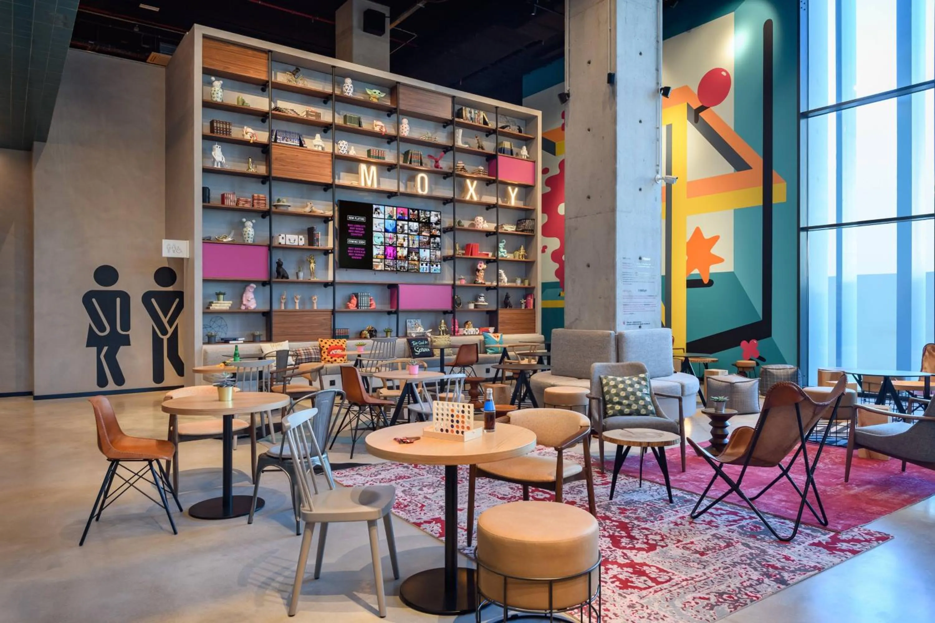 Lobby or reception in Moxy Lisboa Oriente