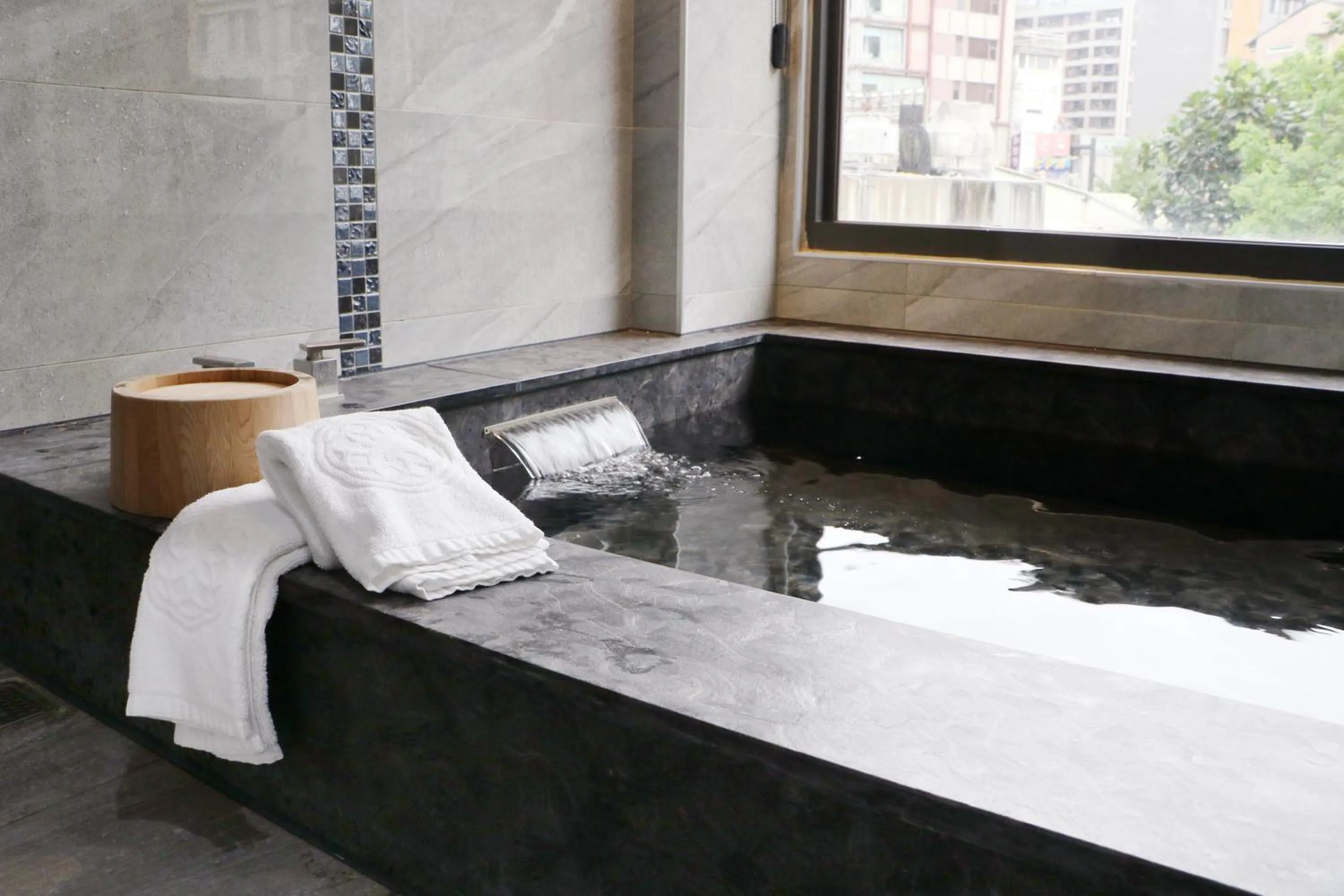 Hot Spring Bath in Gamalan Spring Hotel