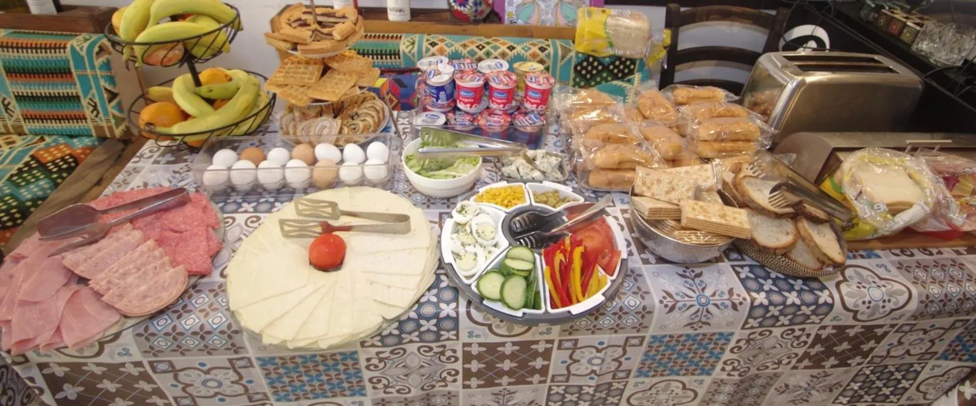Continental breakfast in The Exiles Hotel