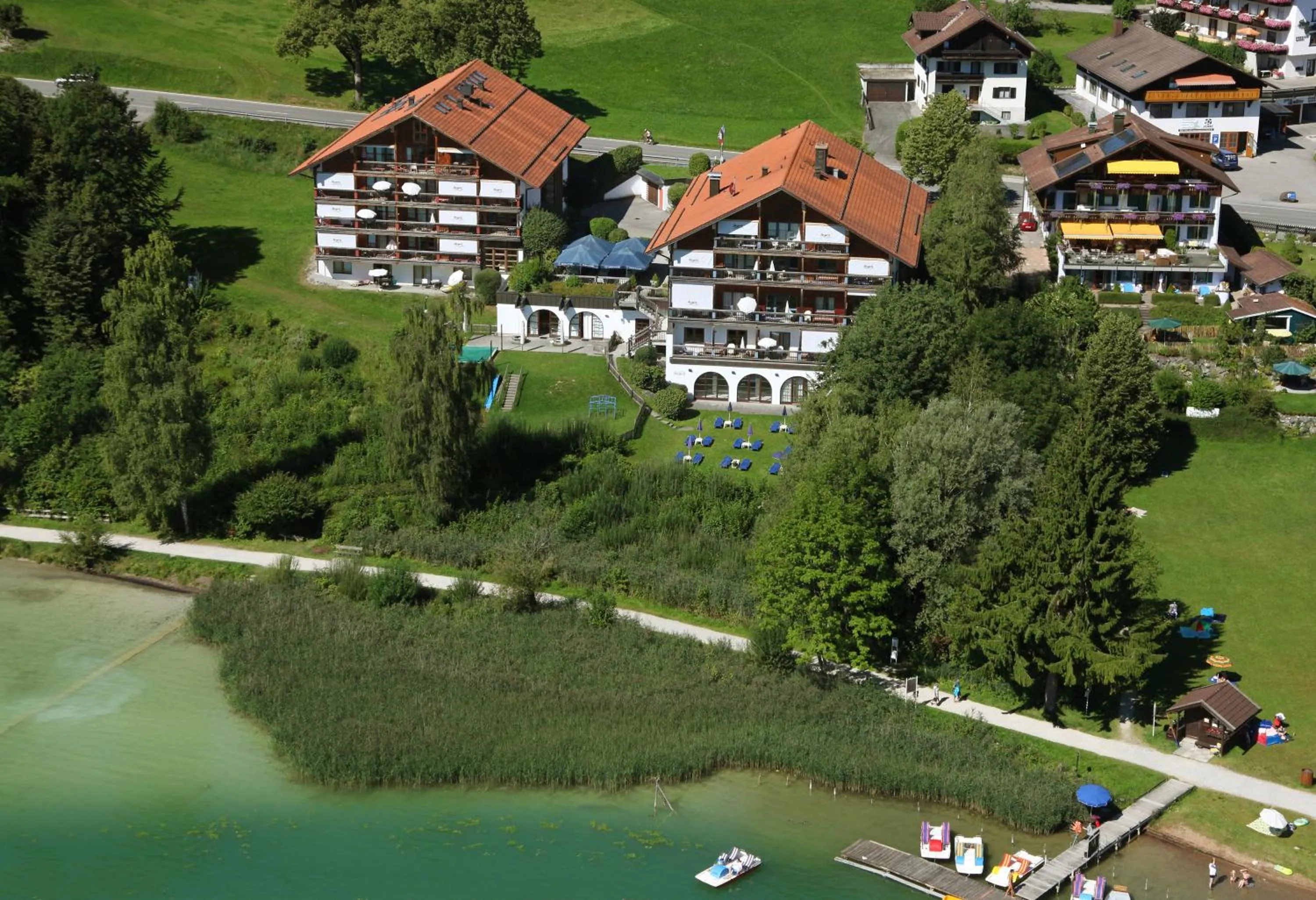Bird's eye view in Appartement-Hotel Seespitz