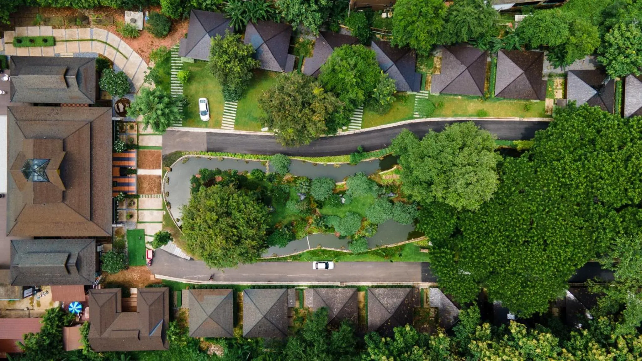 Bird's eye view in Phumontra Resort Nakhon Nayok