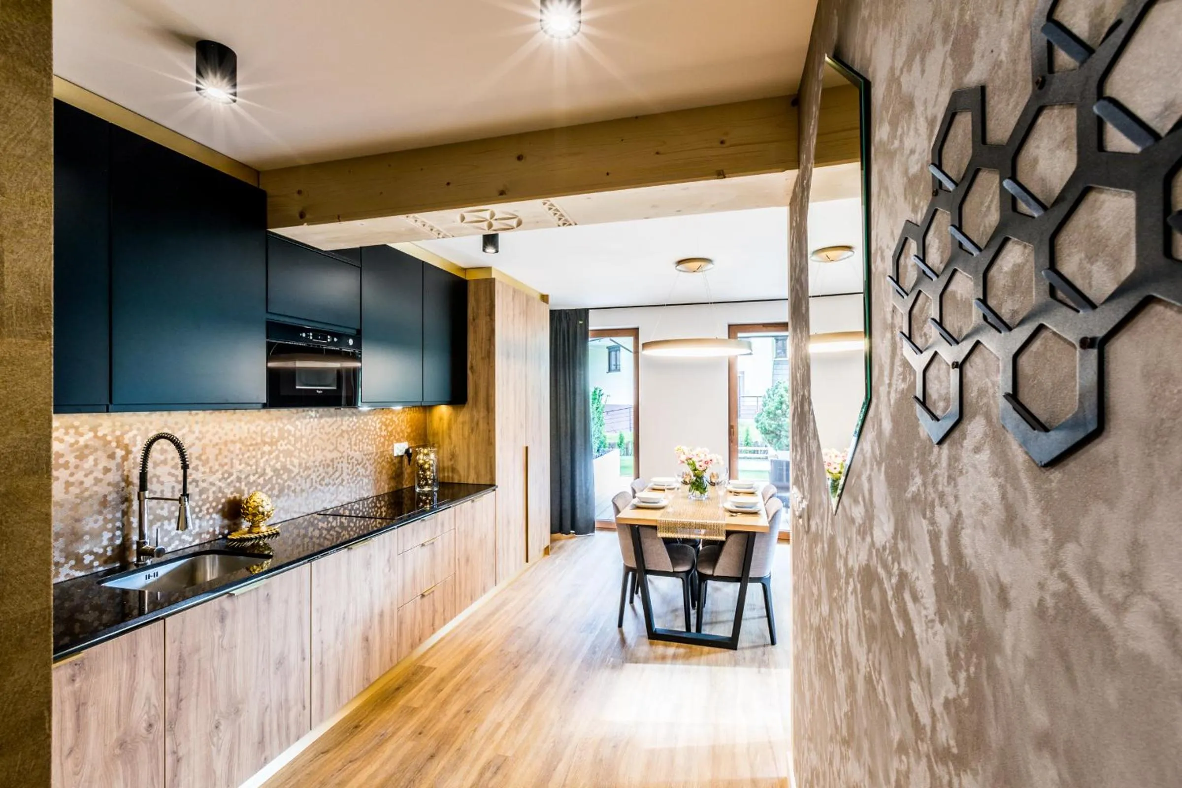 Kitchen or kitchenette in Aparthotel Prestige & SPA