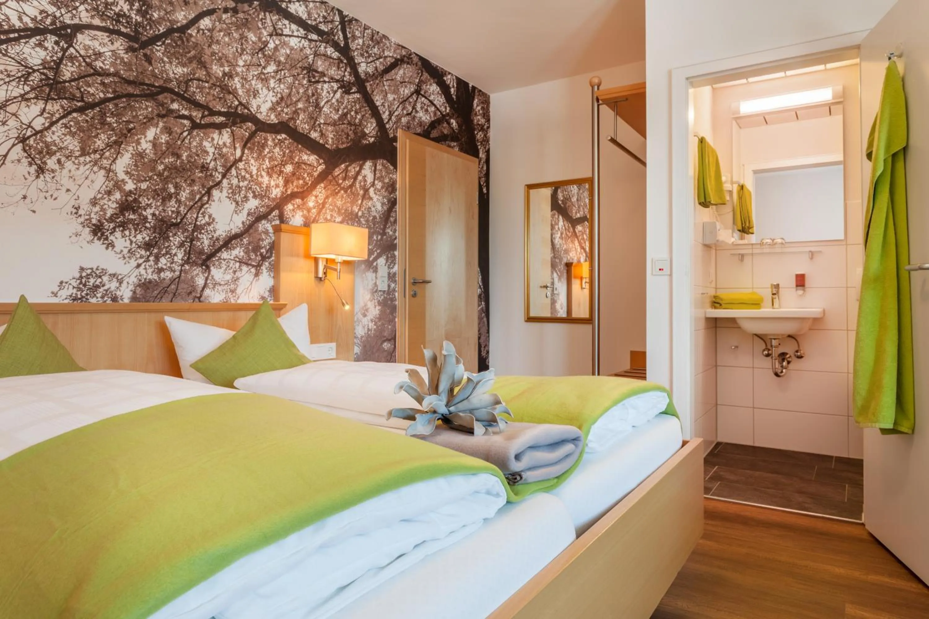 Photo of the whole room, Bed in Hotel Waldhorn