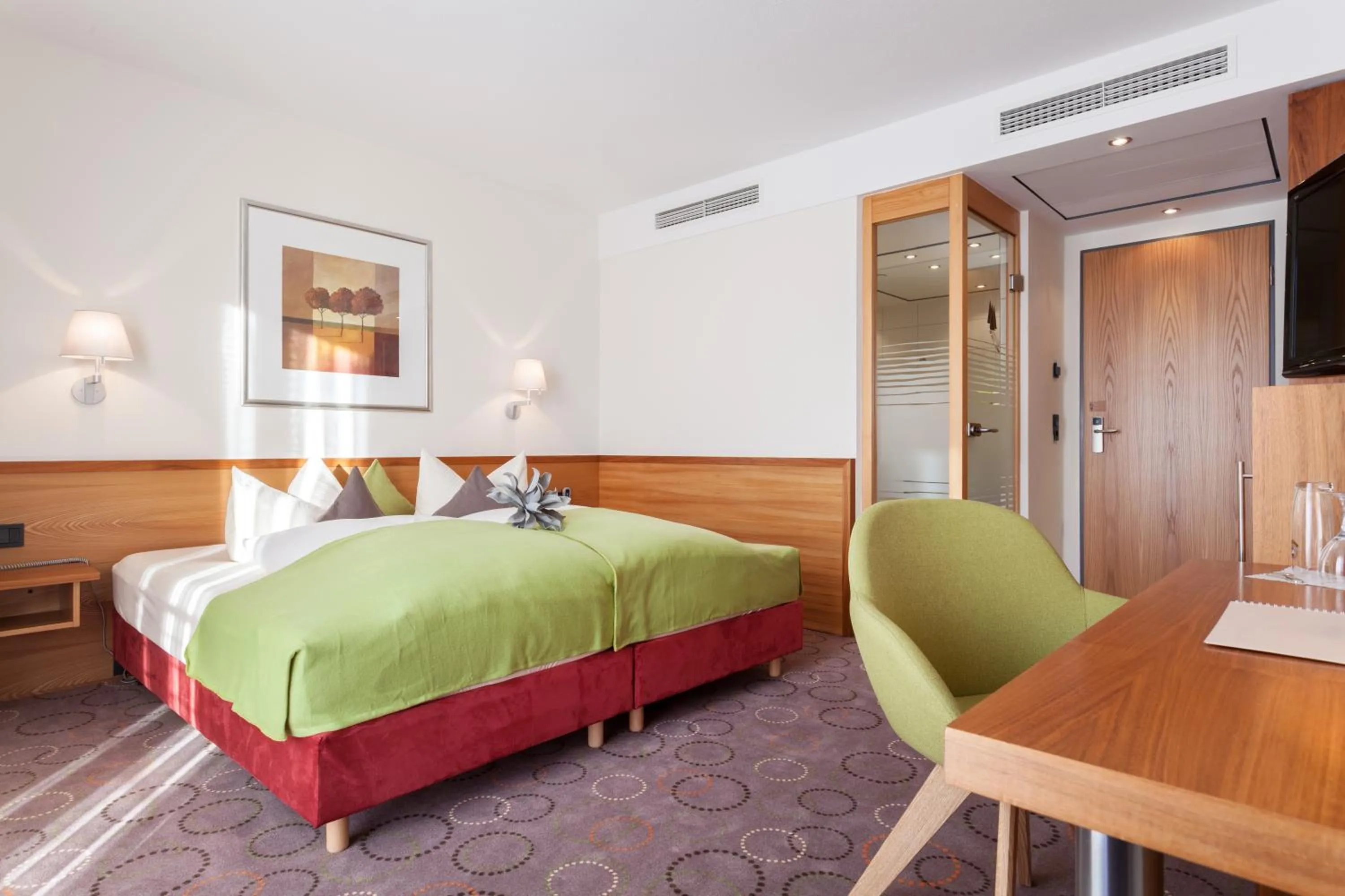 Photo of the whole room, Bed in Hotel Waldhorn