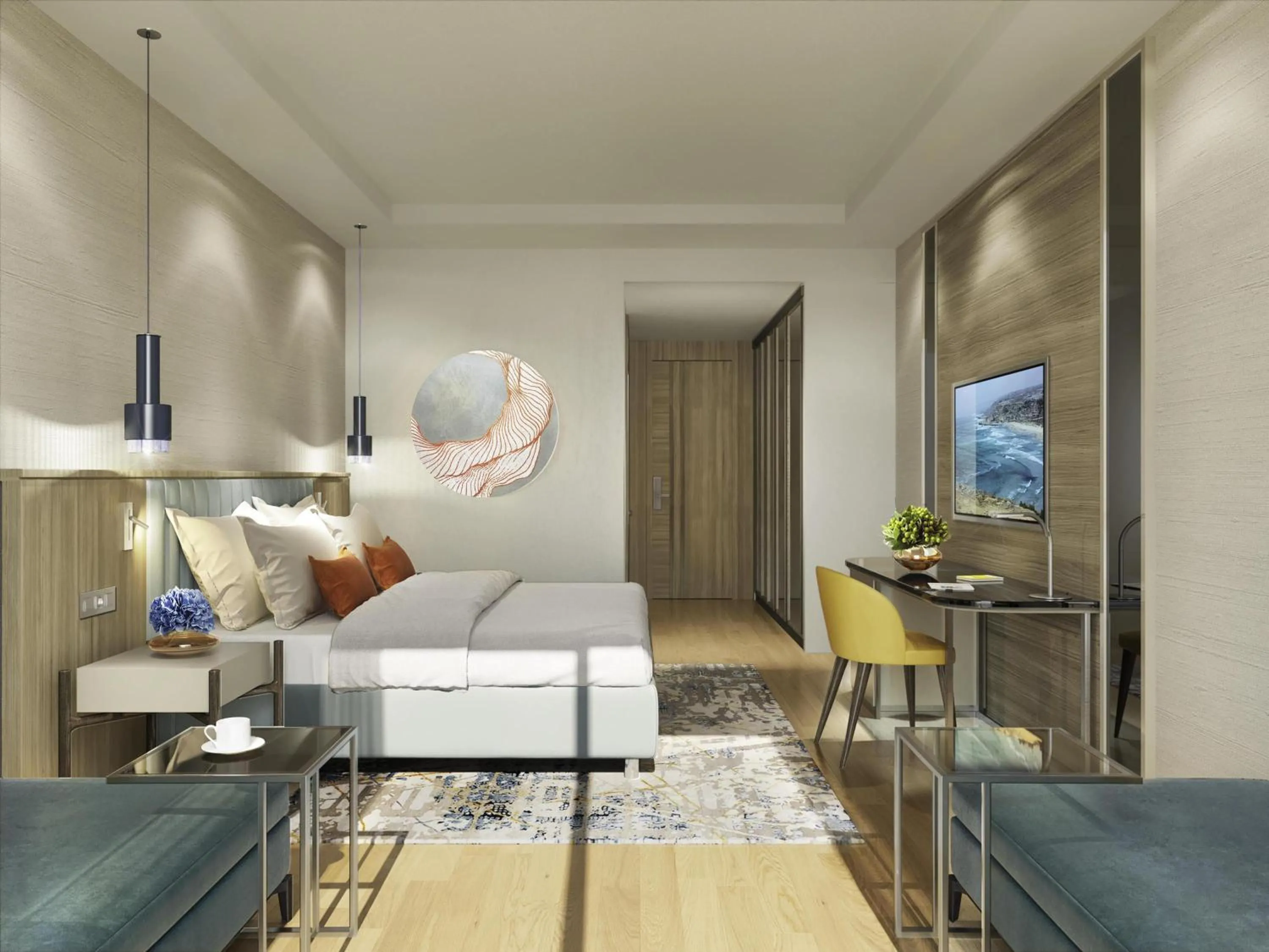 Bedroom in Rixos Water World Aktau - Theme Park Free Access