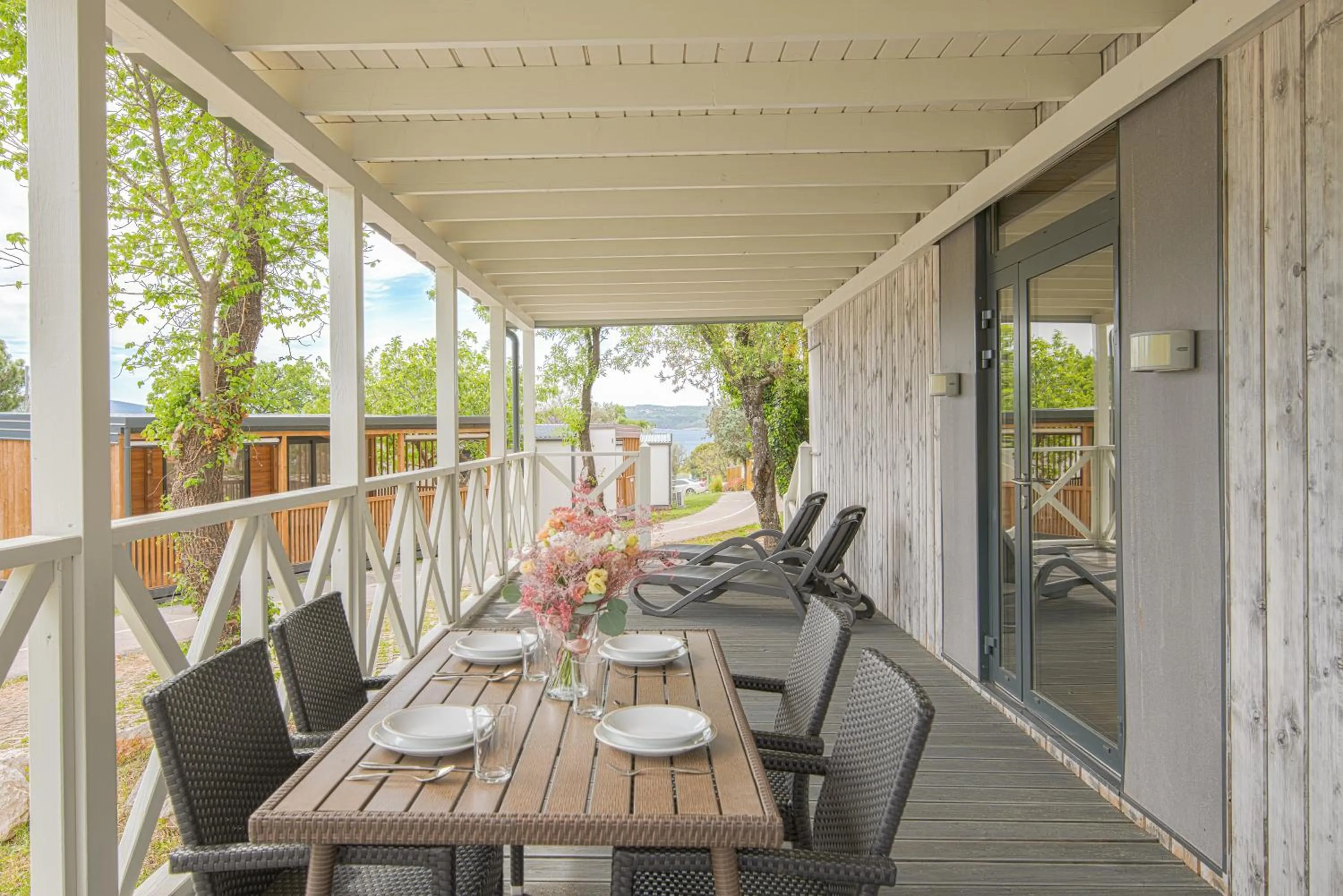 Balcony/Terrace in Elements Camping Selce Mobile homes