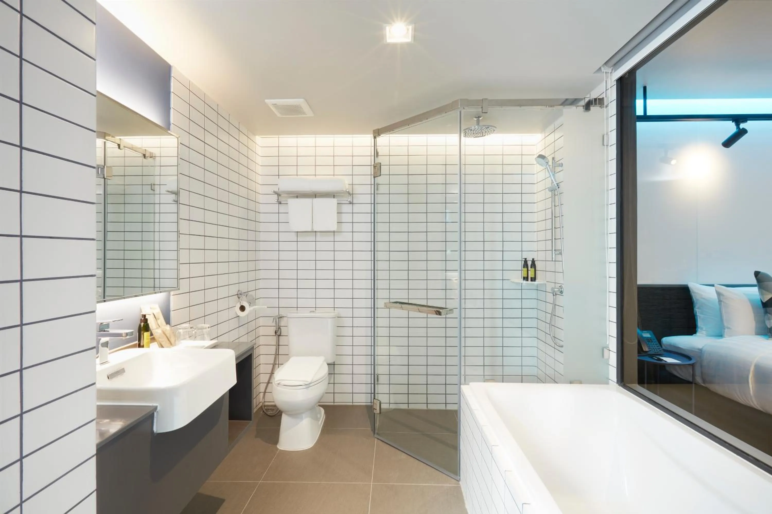 Bathroom, Bed in The Quarter Silom by UHG