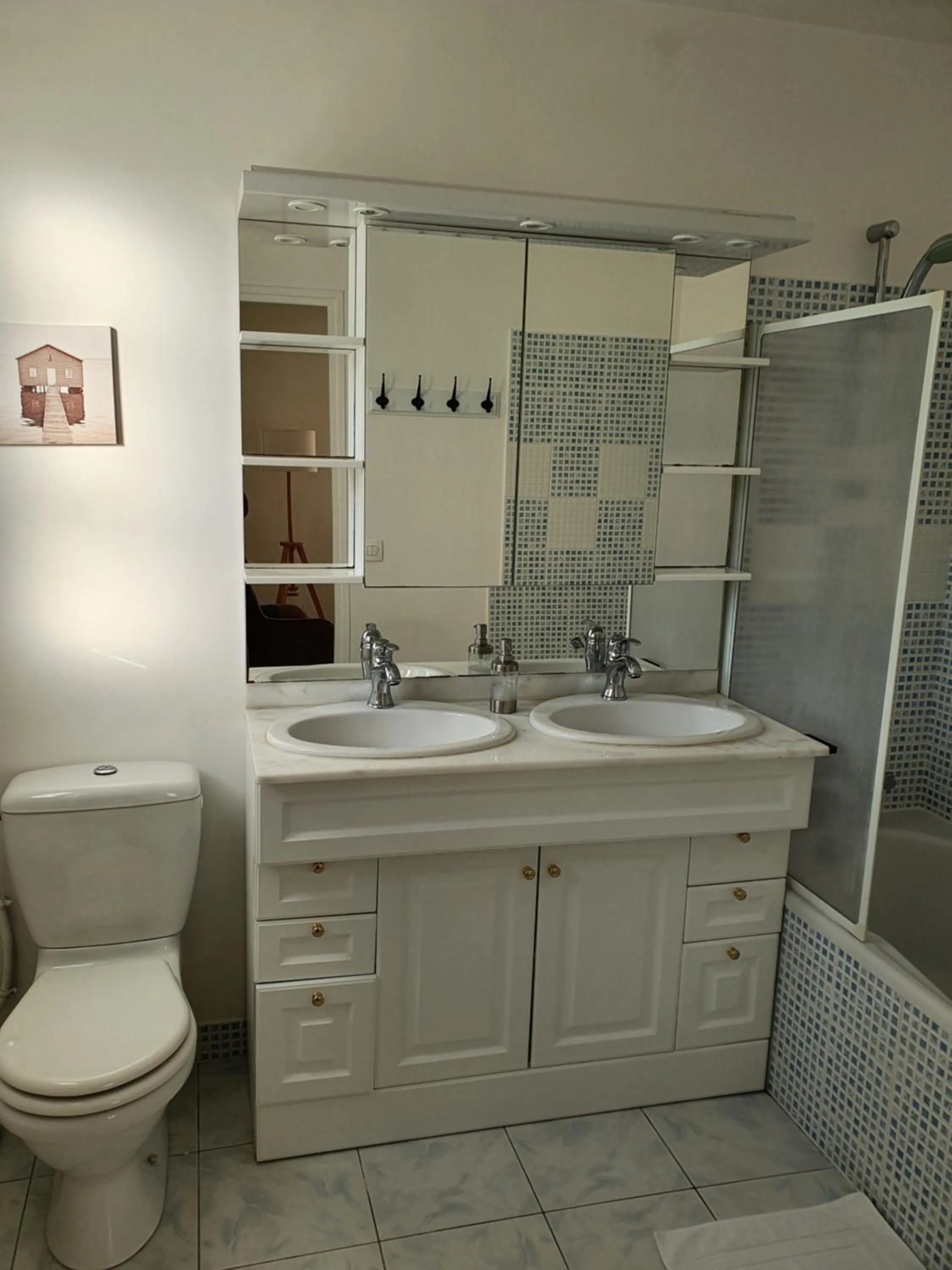 Bathroom in Hôtel et Chambres d'hôtes Les Mureaux - Les chambres de la Marina