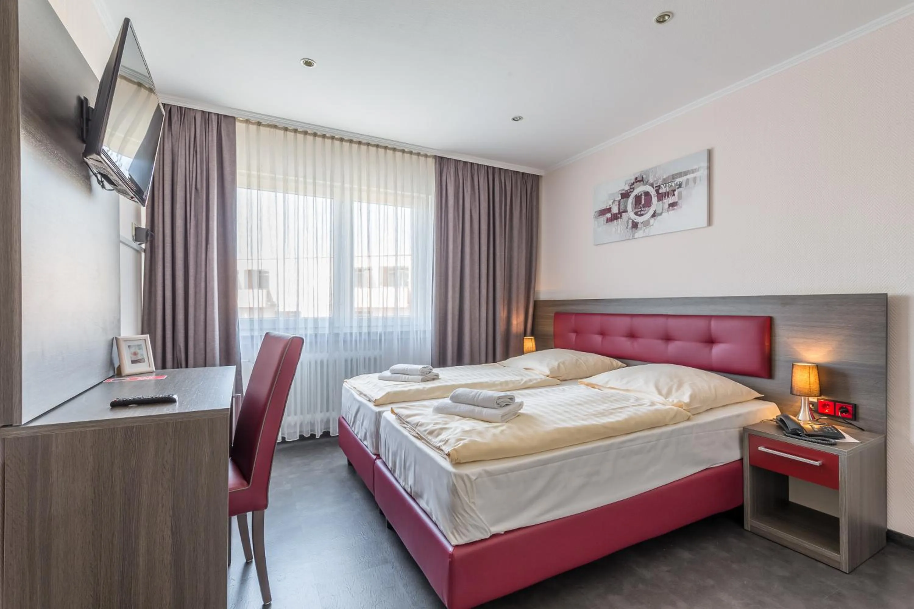 Bed in Hotel Klein Frankfurt