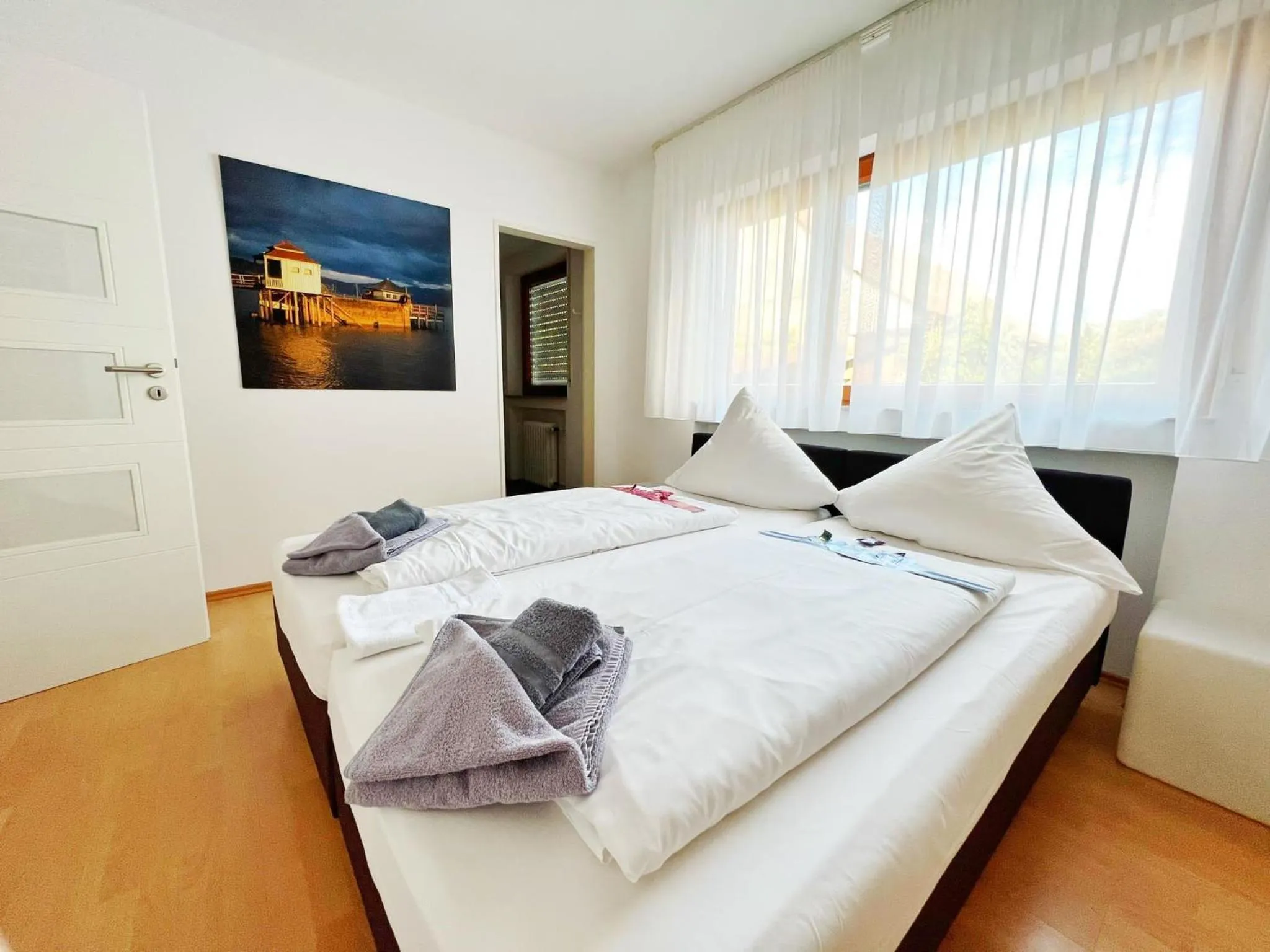 Bed in Hotel Hellers Twenty Four II -24h-Check-In-