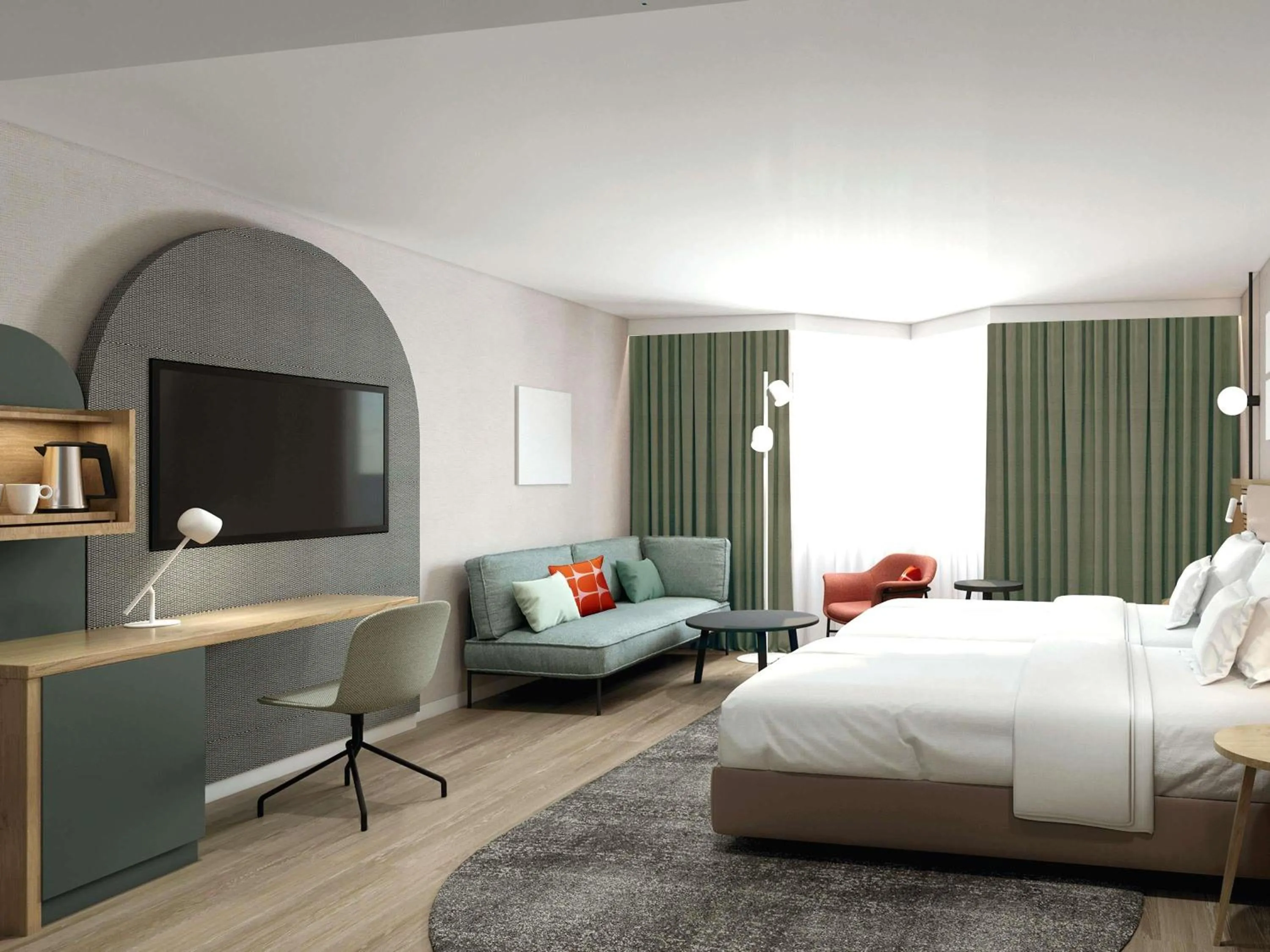 Bedroom, Bed in Fora Hotel Hannover by Mercure