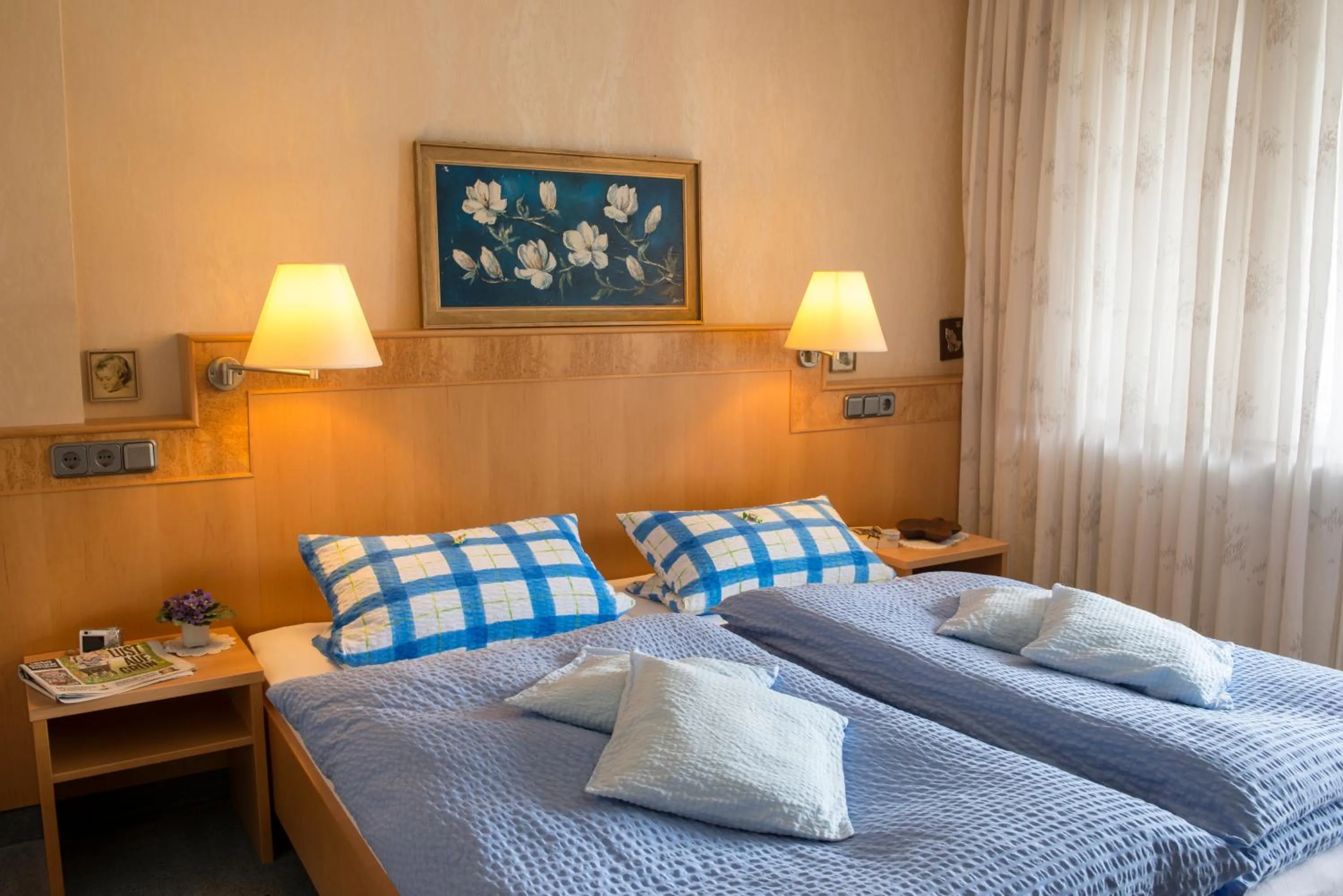 Bed in Hotel zum Rehberg