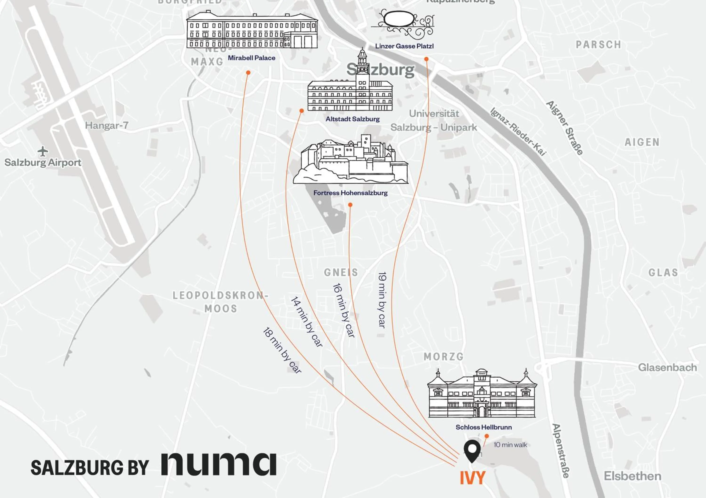 Bird's eye view in Numa Salzburg Ivy