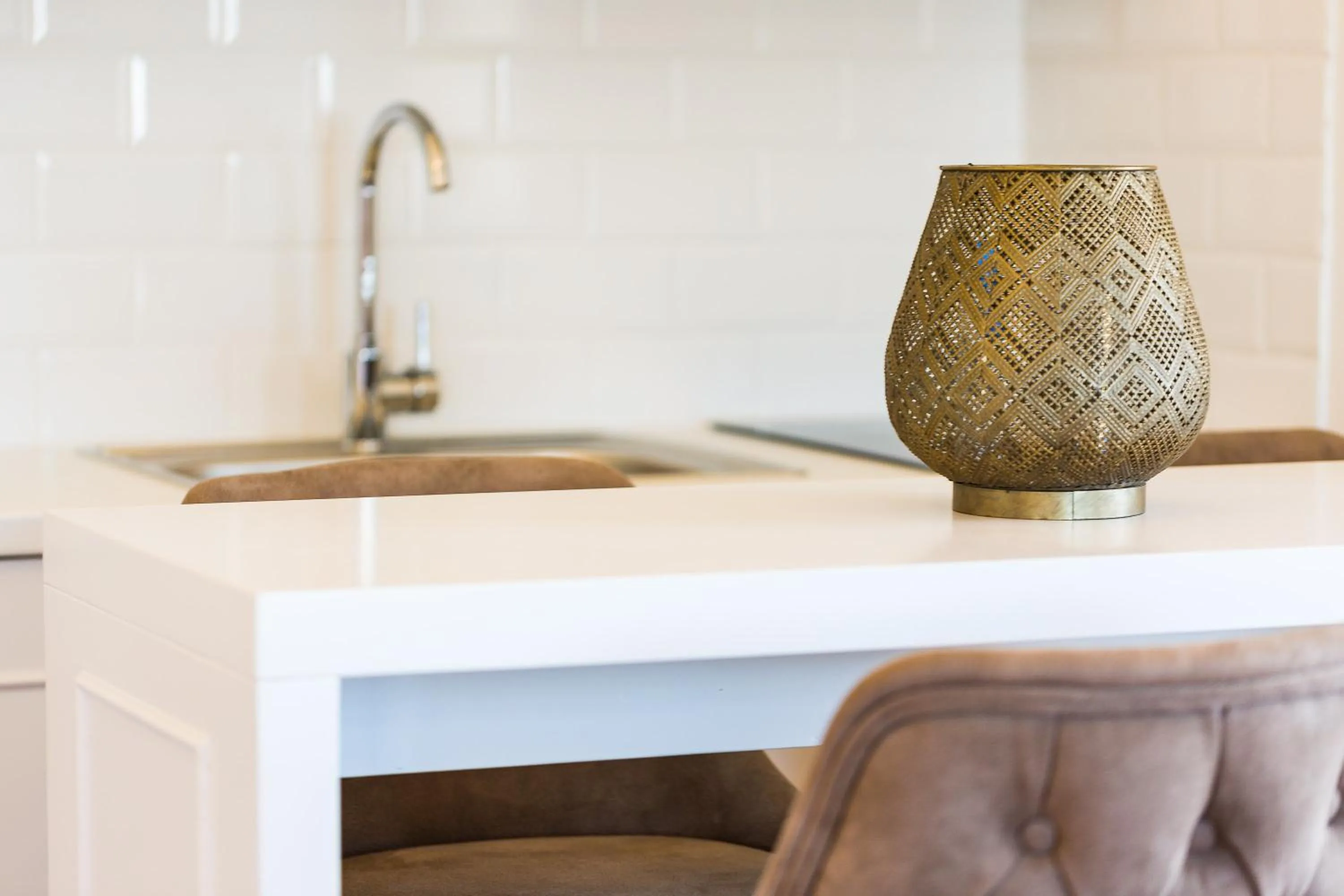 Kitchen or kitchenette in Pinelopi Beach Suites