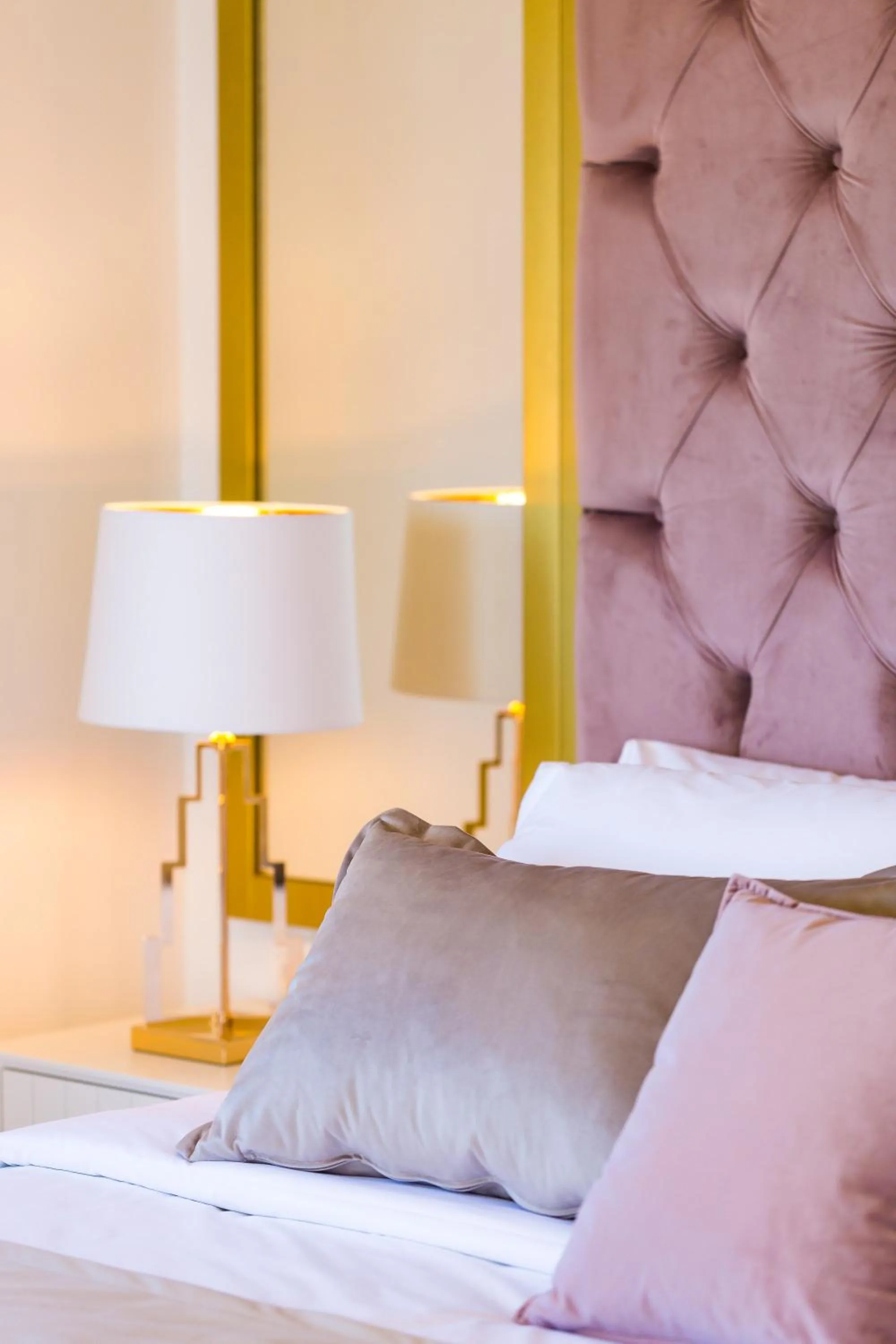 Bed in Pinelopi Beach Suites