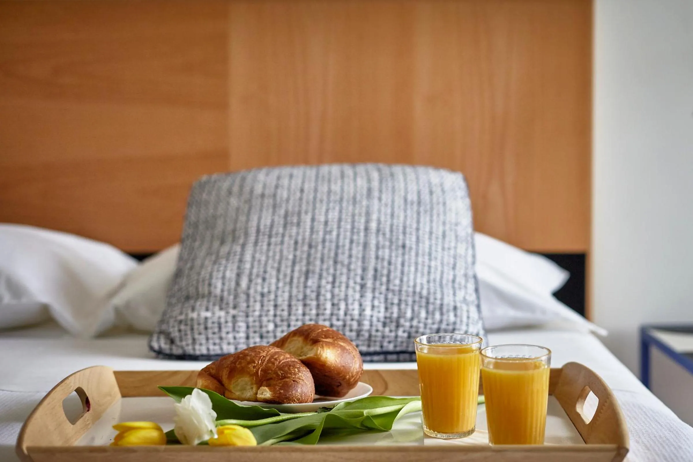 Bed in Hotel La Fenice