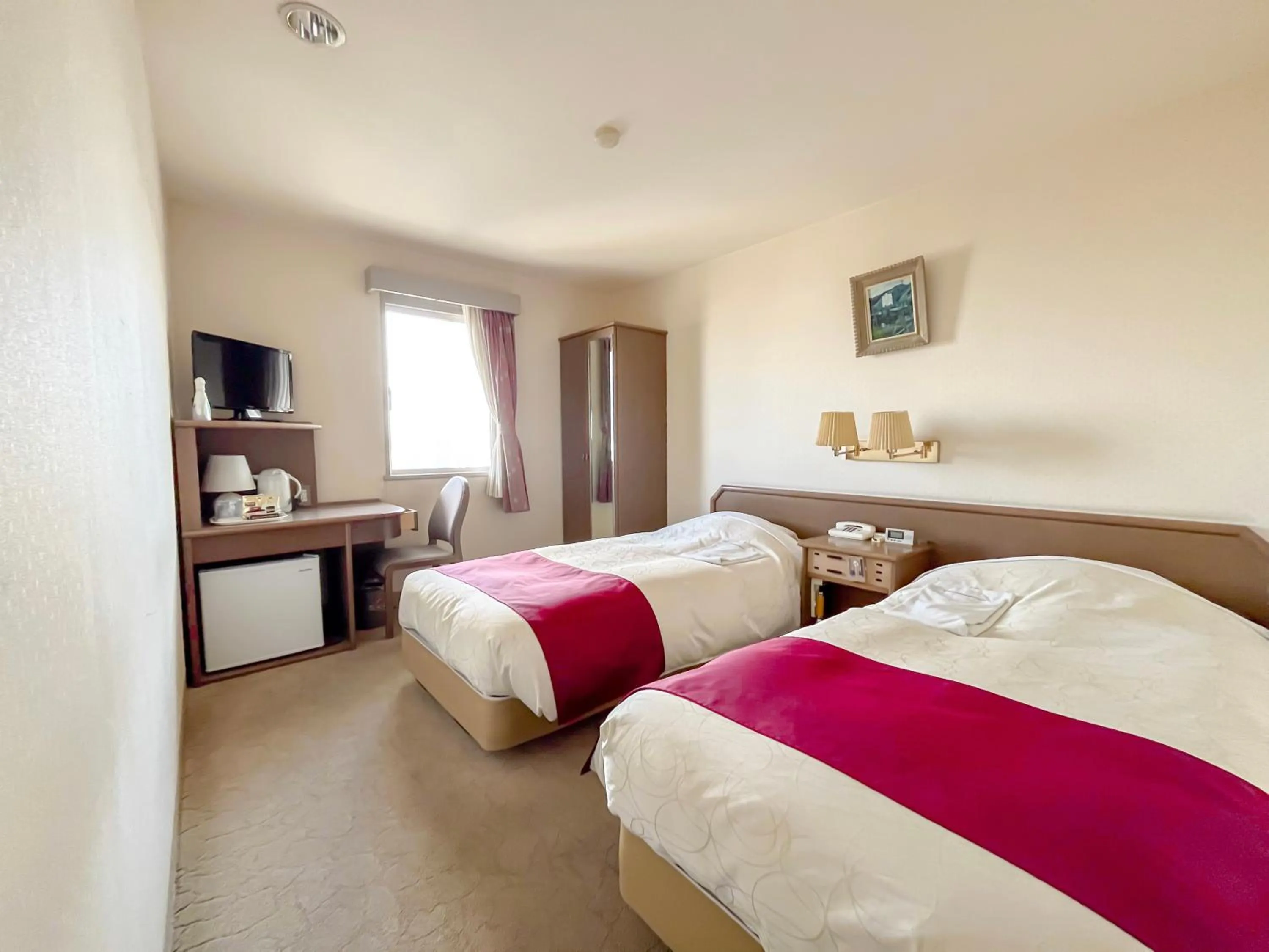 Bed in Hachinohe Plaza Hotel