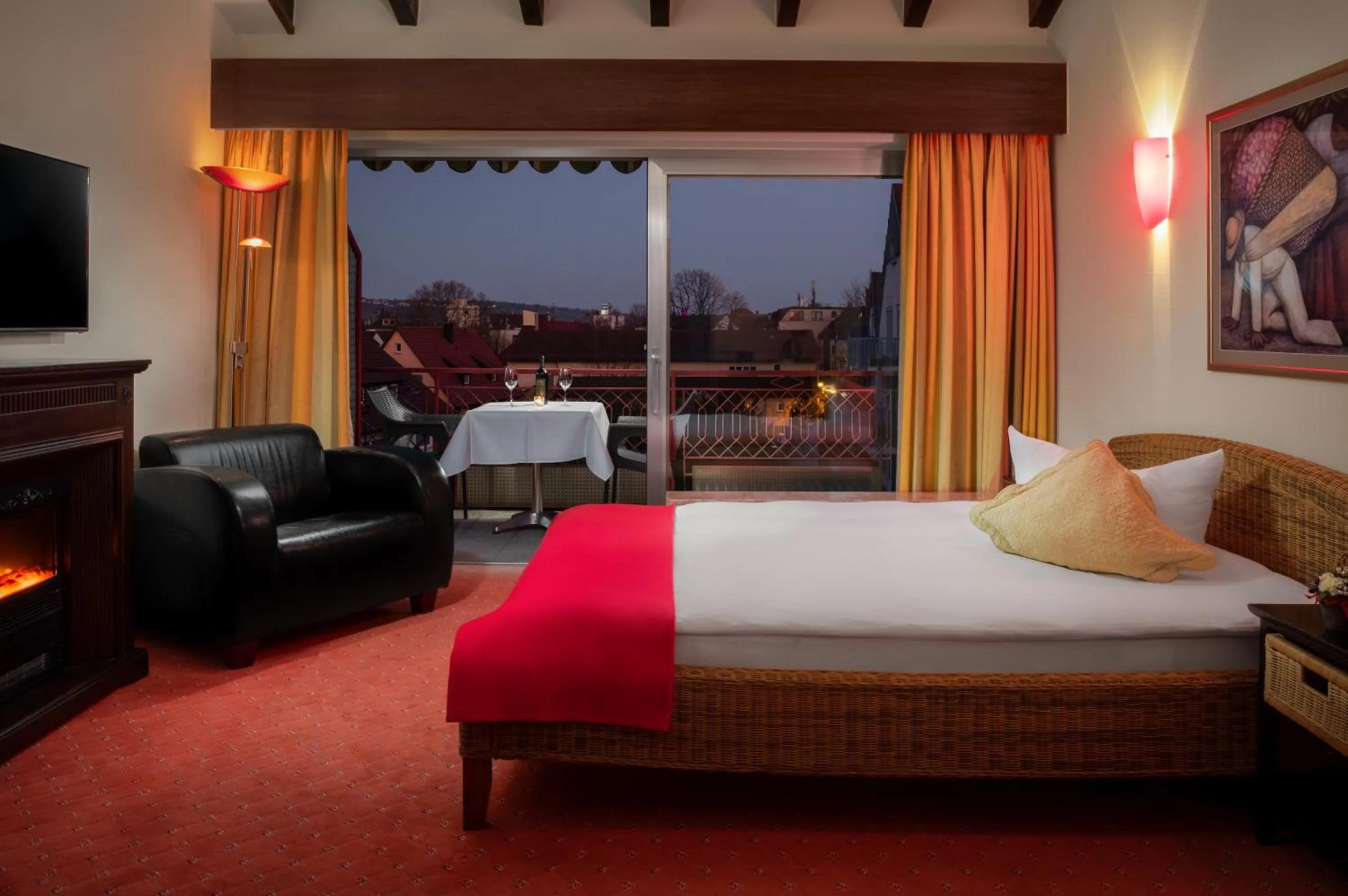 Balcony/Terrace, Bed in Hetzel Hotel Stuttgart