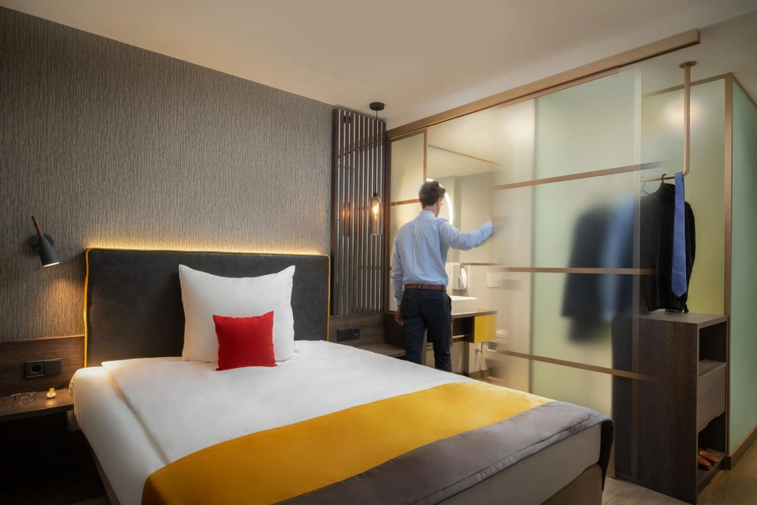 Bed in Hetzel Hotel Stuttgart