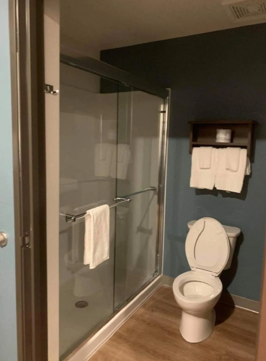 Bathroom in Woodspring Suites Atlanta Stockbridge