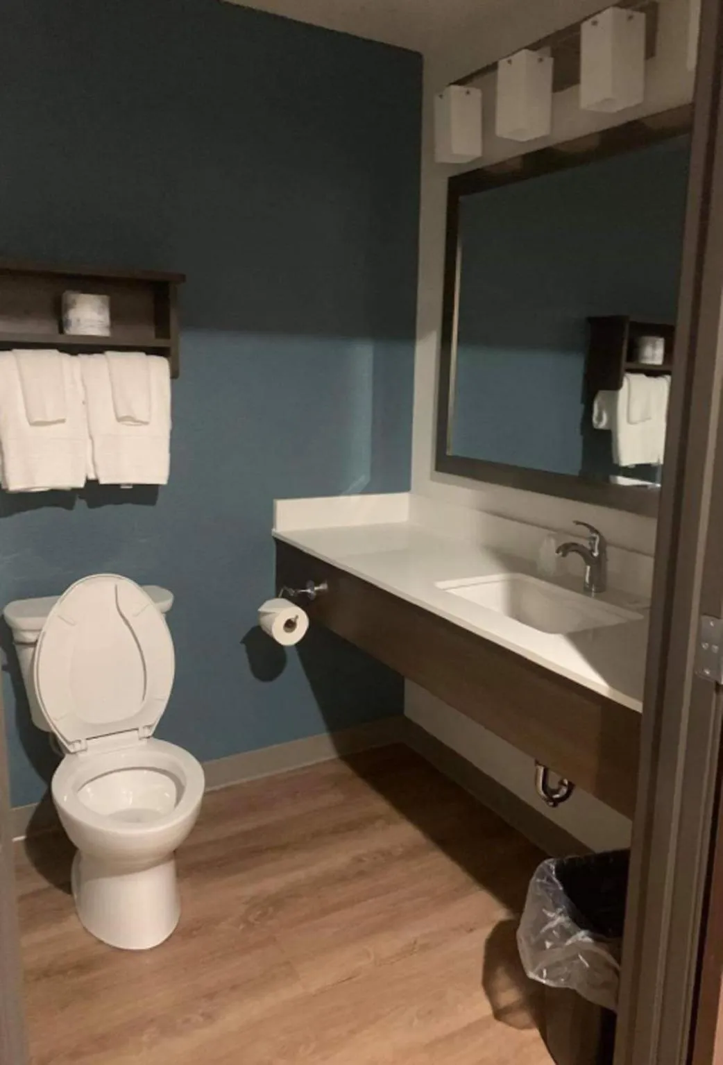 Bathroom in Woodspring Suites Atlanta Stockbridge