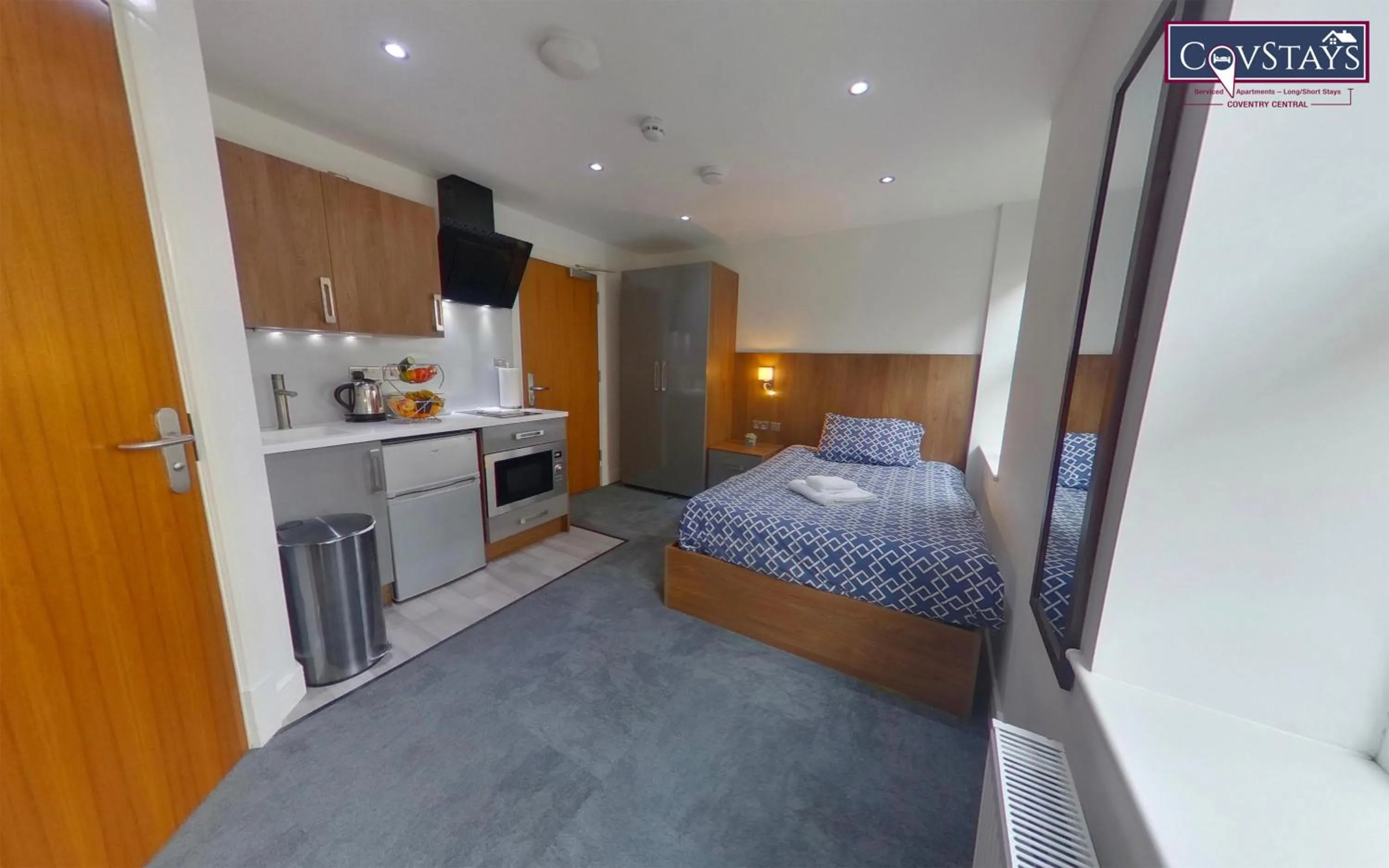 Bed in Victoria House - Deluxe Studios in Coventry City Centre, free parking, by COVSTAYS