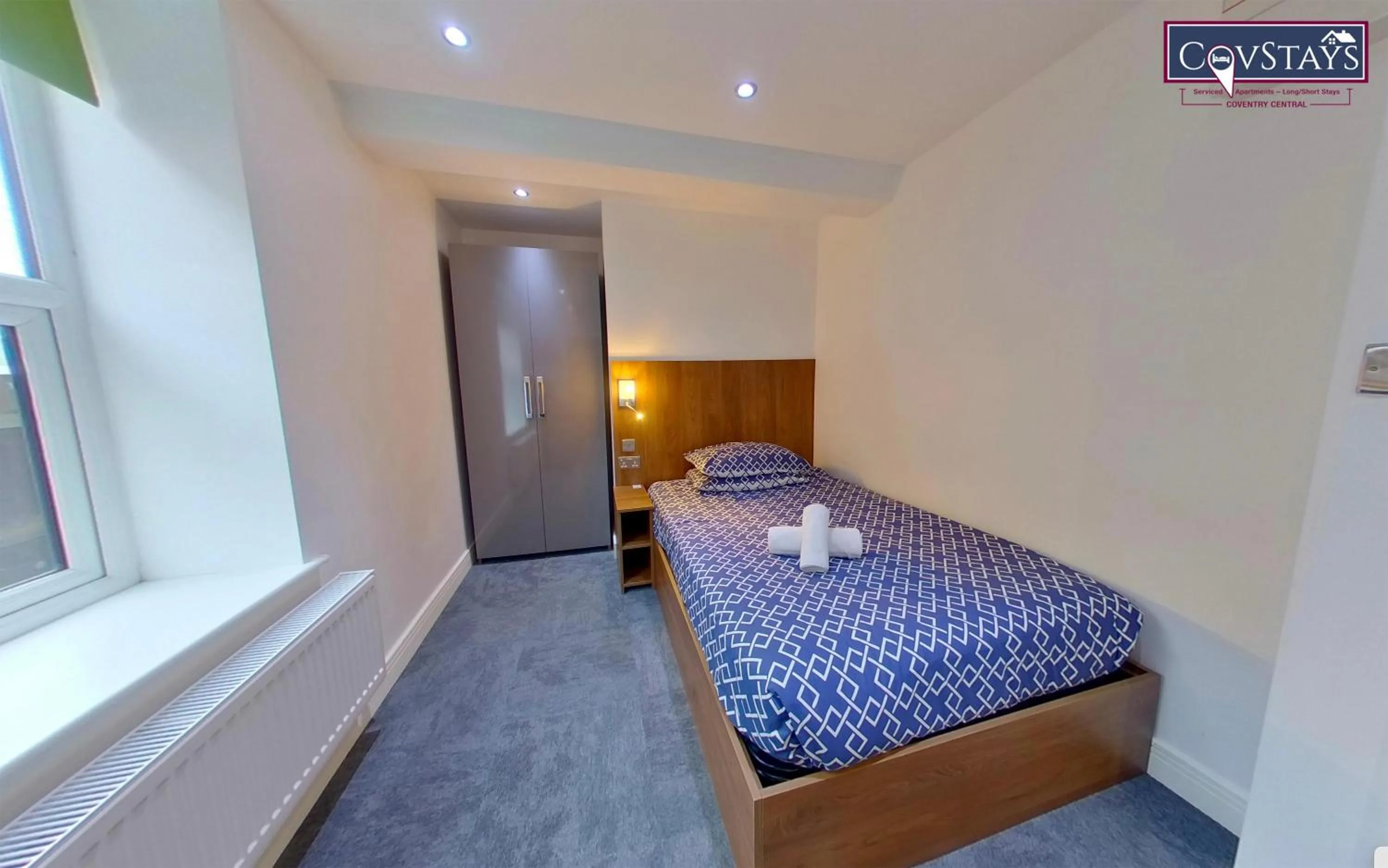 Bed in Victoria House - Deluxe Studios in Coventry City Centre, free parking, by COVSTAYS