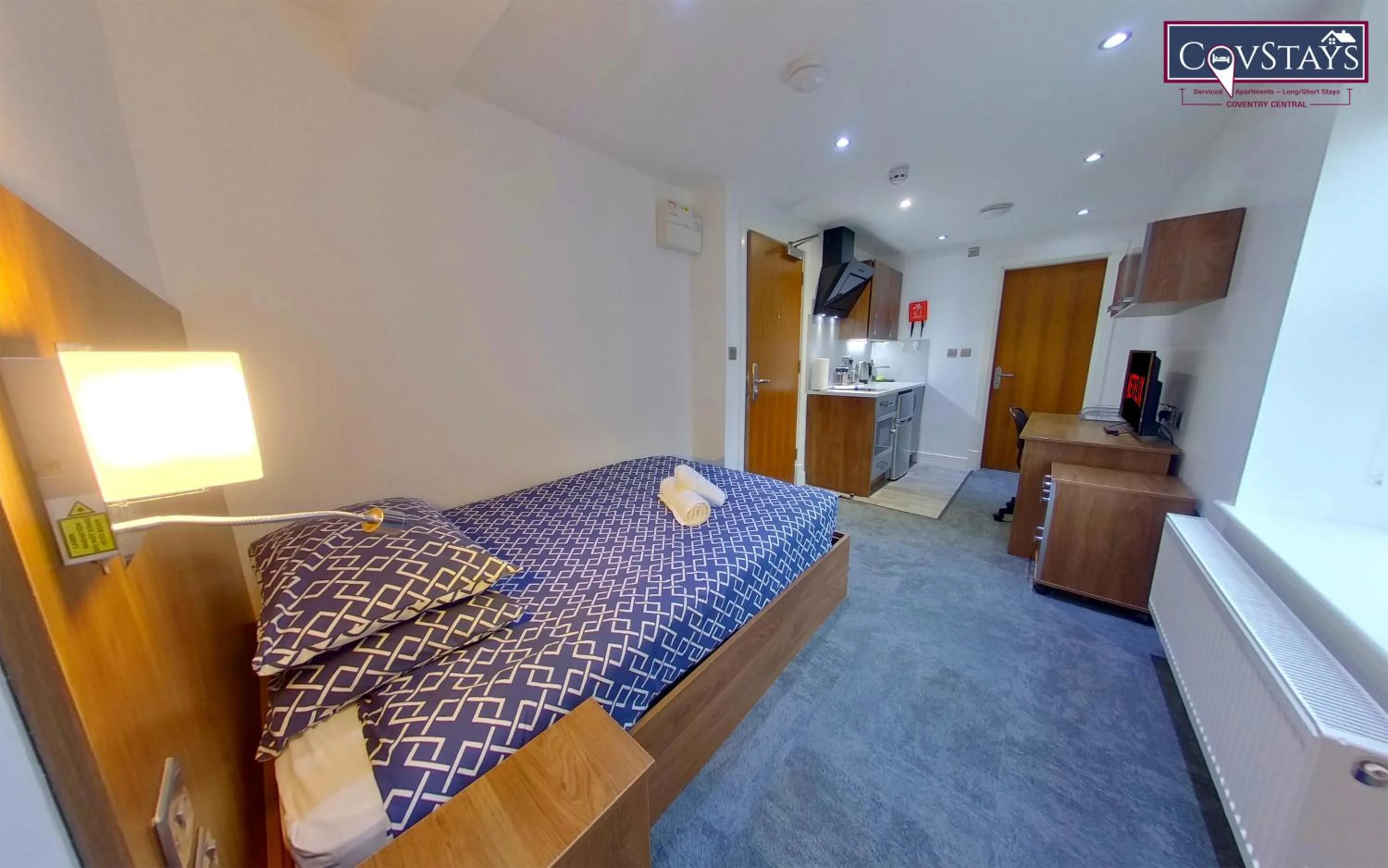 Bed in Victoria House - Deluxe Studios in Coventry City Centre, free parking, by COVSTAYS