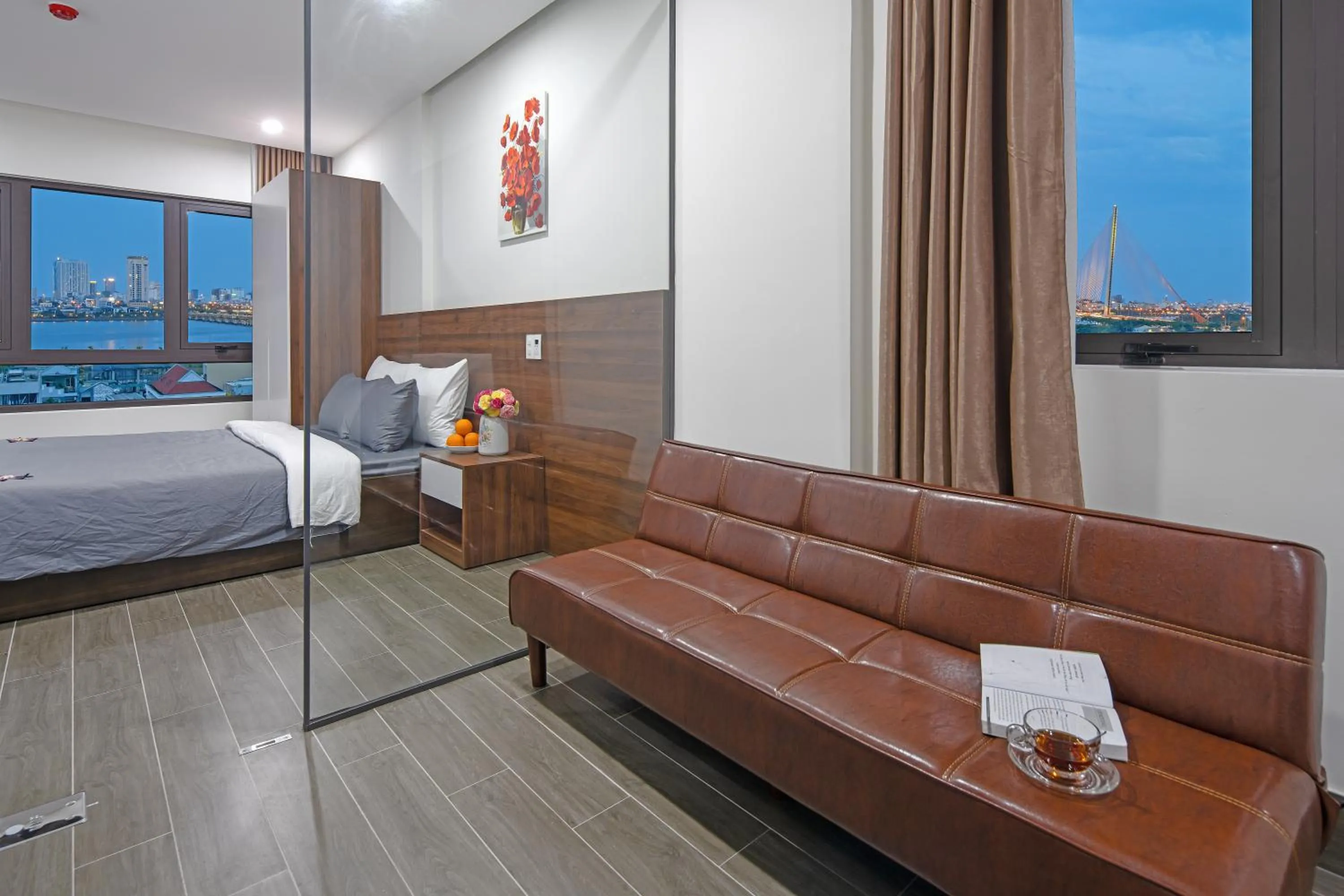 Seating area, Bed in TIDITEL Hotel and Apartment