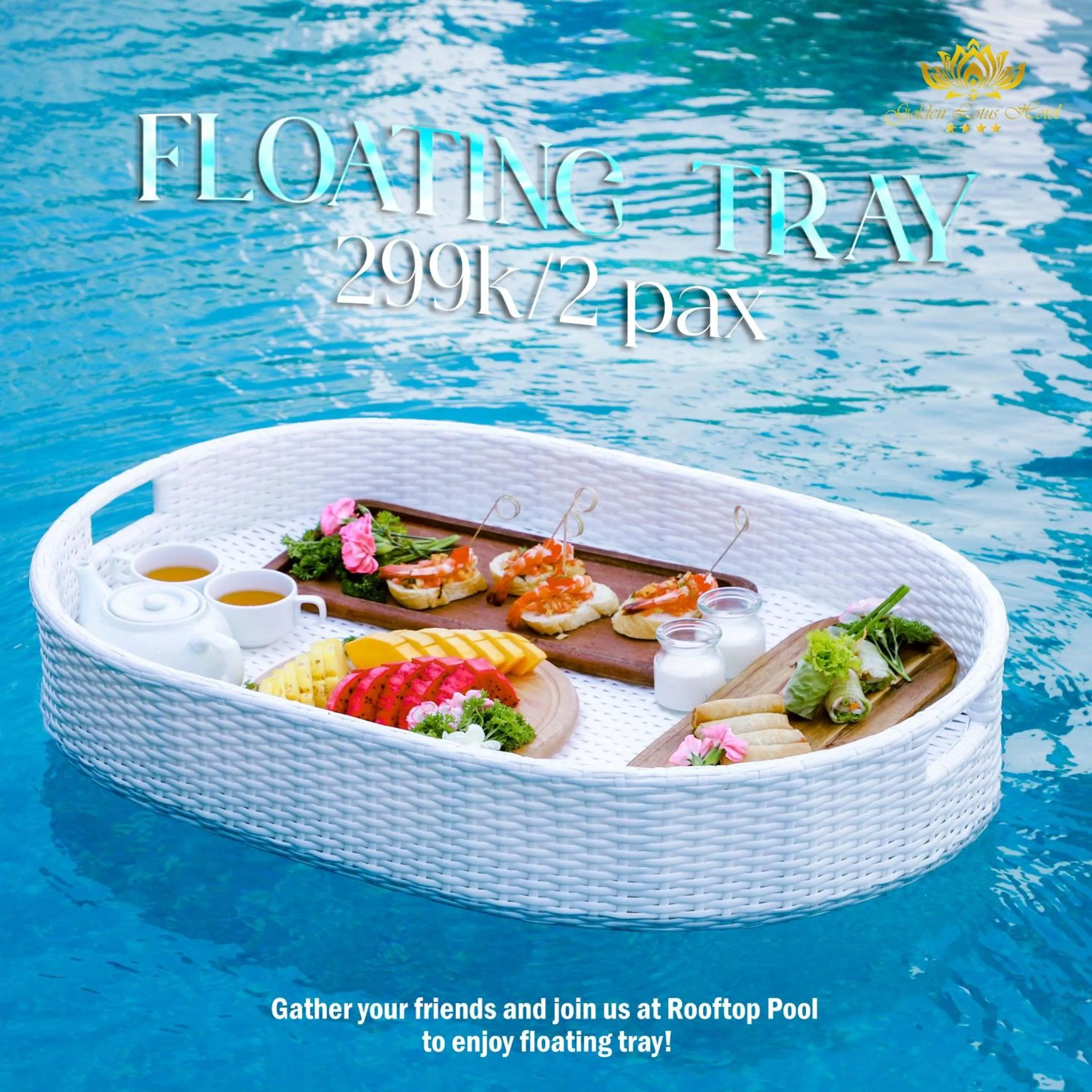 Swimming pool in Golden Lotus Hotel Da Nang - Rooftop Bar Sea View